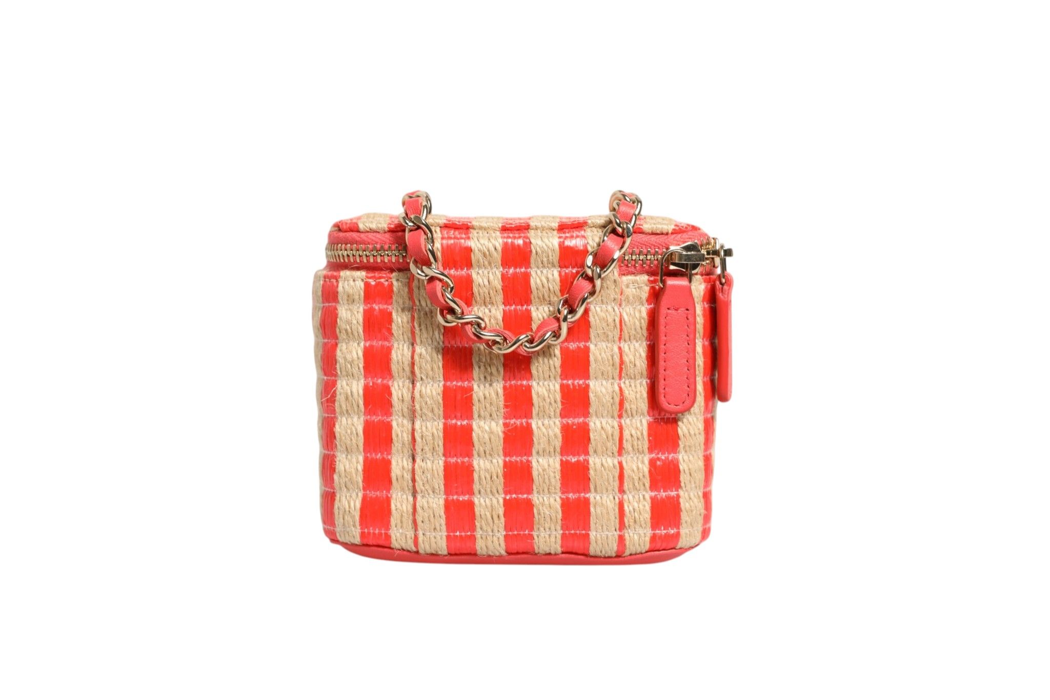 Raffia Jute Striped Mini Vanity Women's Case (Pre-Owned) - Chanel - Modalova