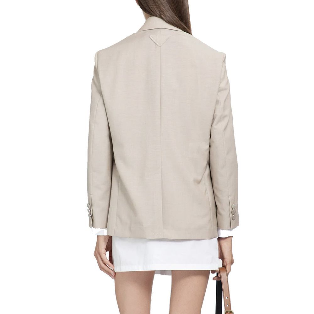 Prada Beige Mohair Women's Blazer - Prada - Modalova
