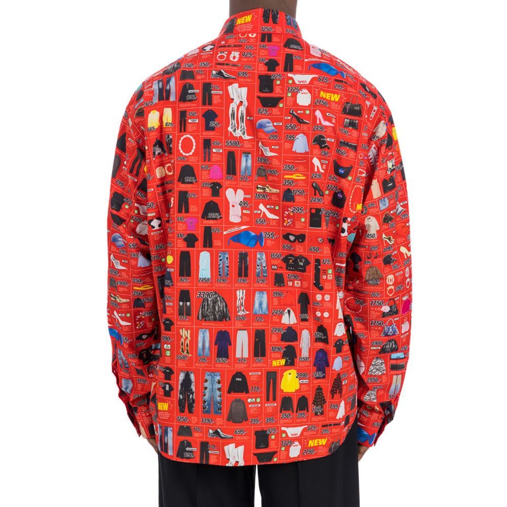 Cotton Pattern Men's Shirt - Balenciaga - Modalova