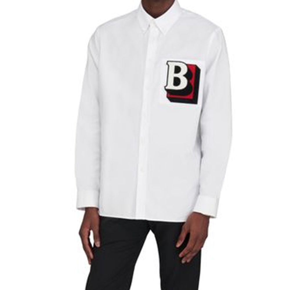 Cotton Pattern Men's Shirt - Burberry - Modalova