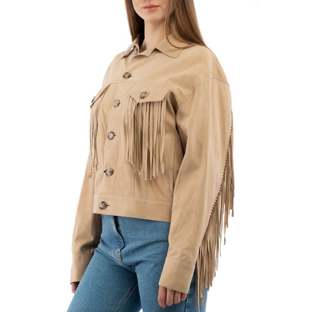 Cotton Leather Women's Jacket - Moschino - Modalova
