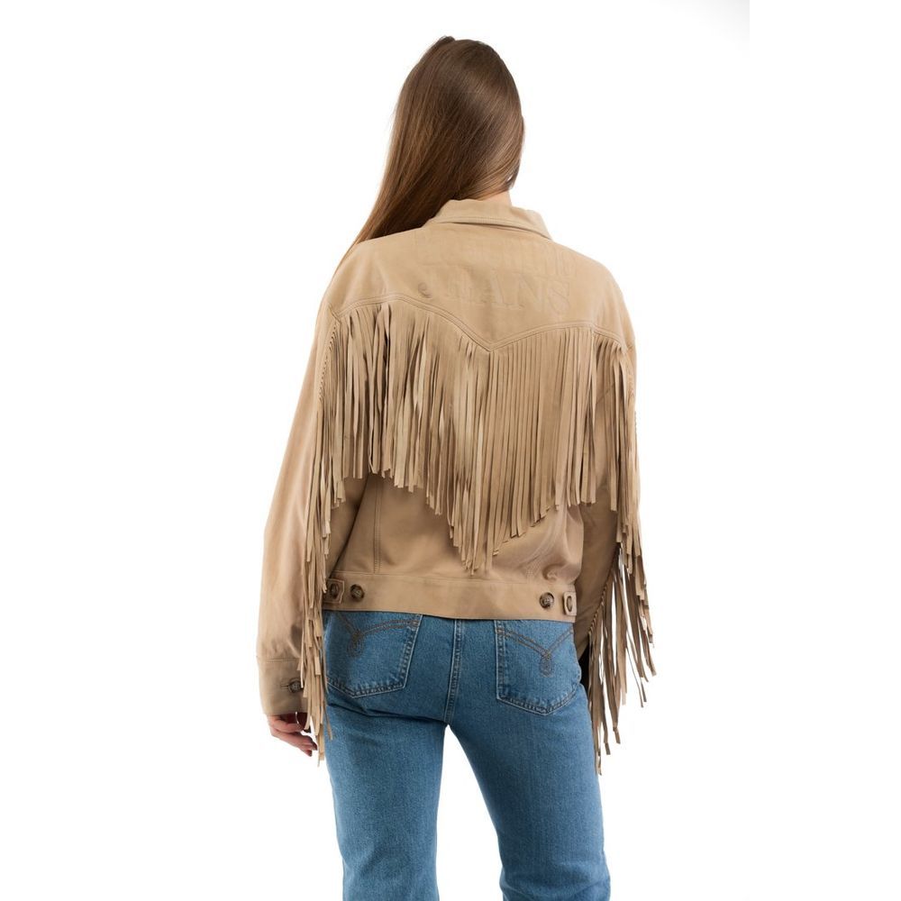 Cotton Leather Women's Jacket - Moschino - Modalova