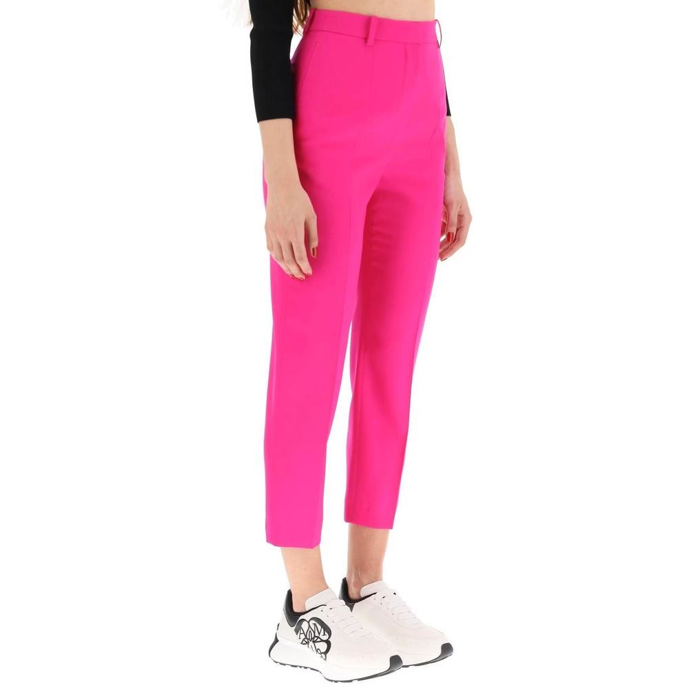 Wool Cropped Women's Pants - Alexander McQueen - Modalova