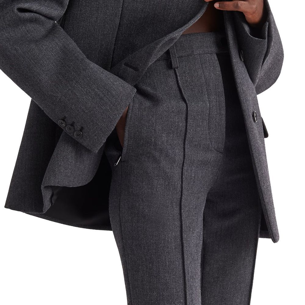 Prada Gray Elastane Women's Pants - Prada - Modalova