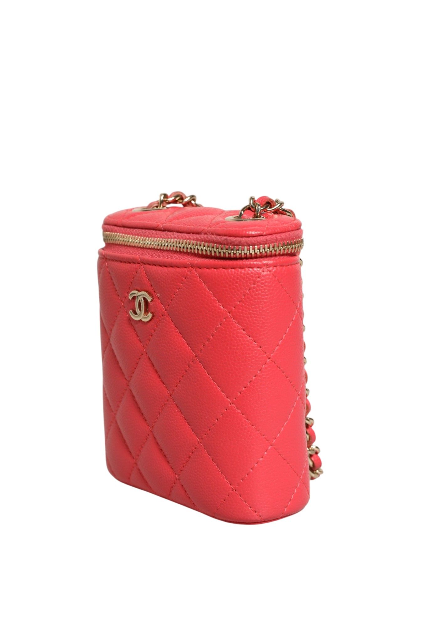 Caviar Quilted Small Vertical Coco Beauty Vanity Case with Women's Chain (Pre-Owned) - Chanel - Modalova