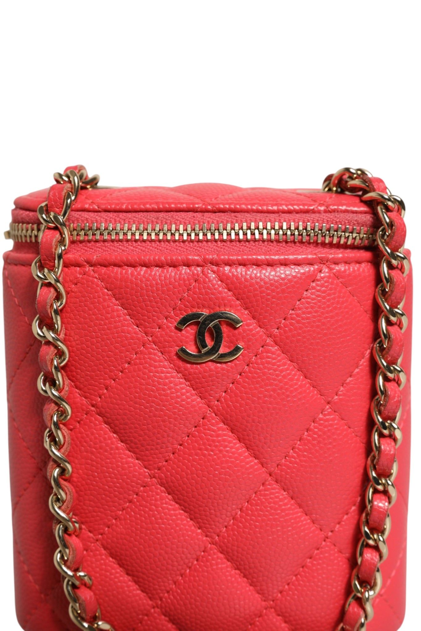 Caviar Quilted Small Vertical Coco Beauty Vanity Case with Women's Chain (Pre-Owned) - Chanel - Modalova