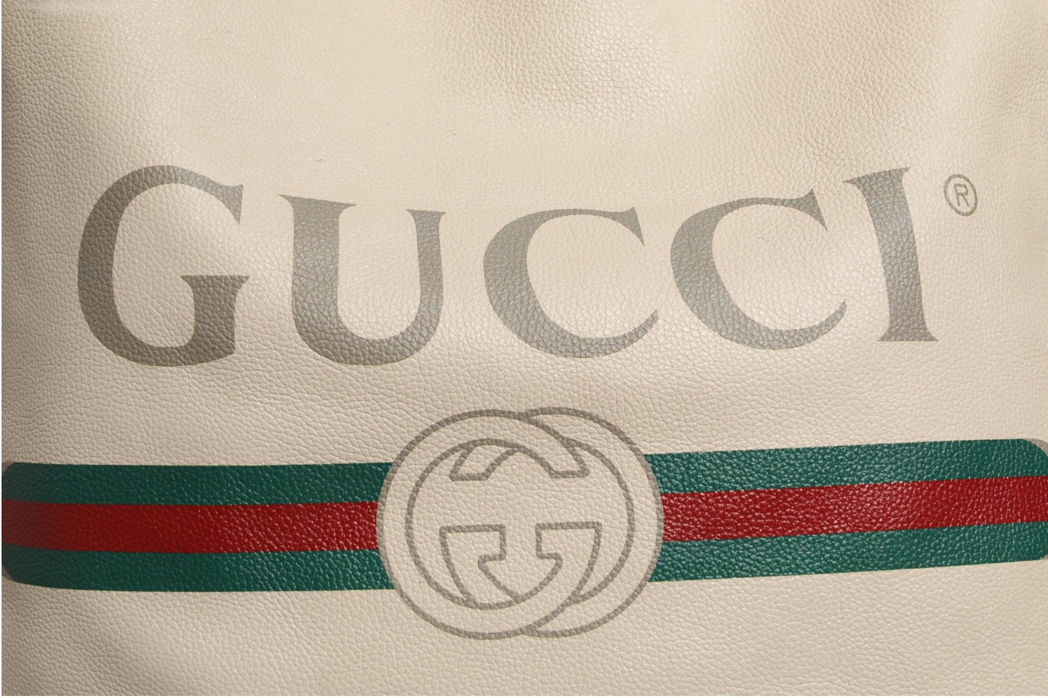 White Web Sherry Logo Print Tote Women's Bag (Pre-Owned) - Gucci - Modalova