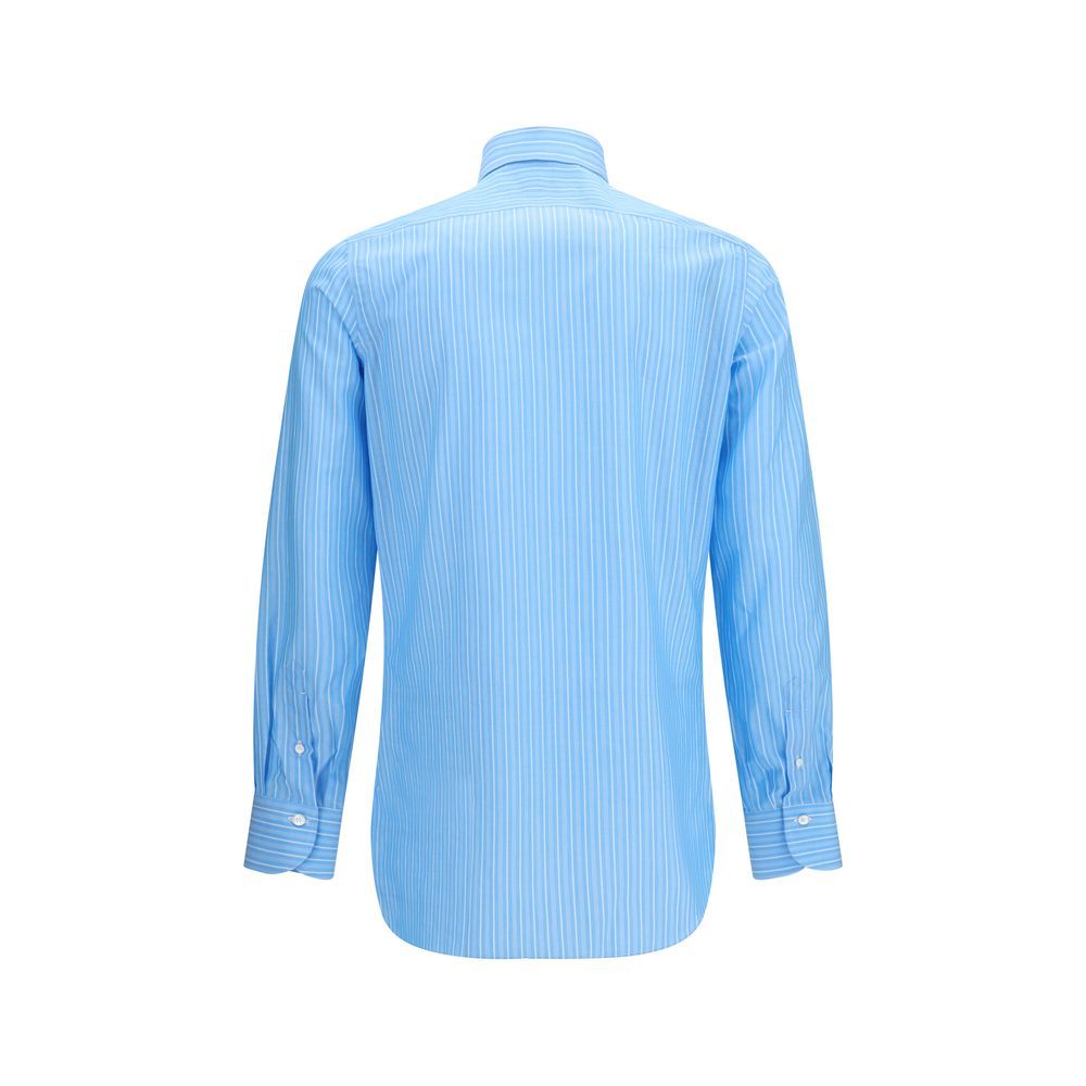 Cotton Pattern Men's Shirt - Finamore - Modalova