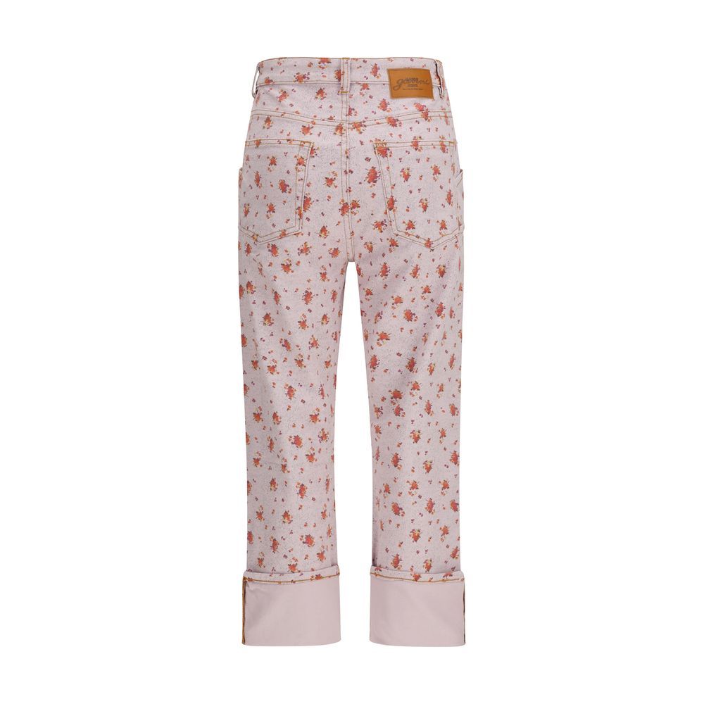 Cotton Cropped Women's Pants - Ganni - Modalova