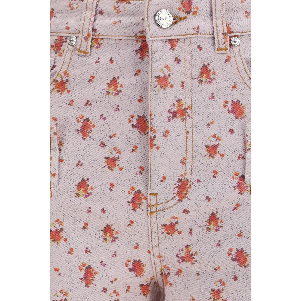 Cotton Cropped Women's Pants - Ganni - Modalova