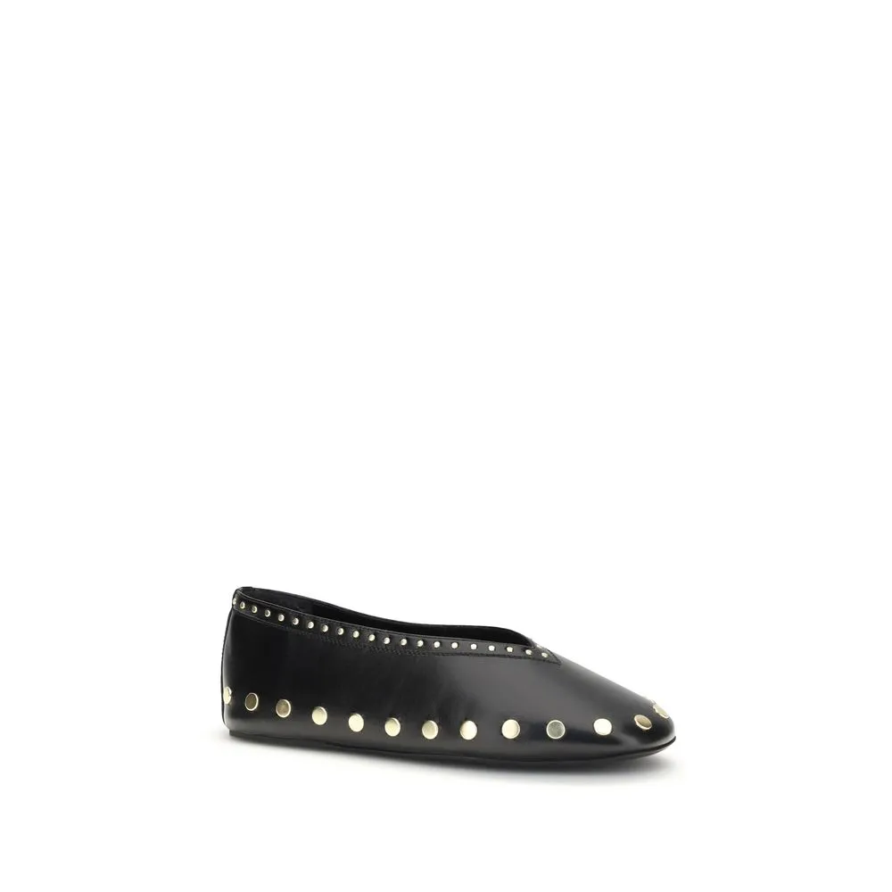 Polyurethane Ballet Women's Flats - Ganni - Modalova