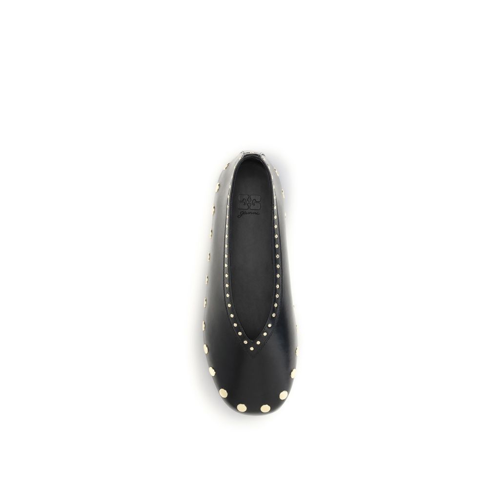 Polyurethane Ballet Women's Flats - Ganni - Modalova