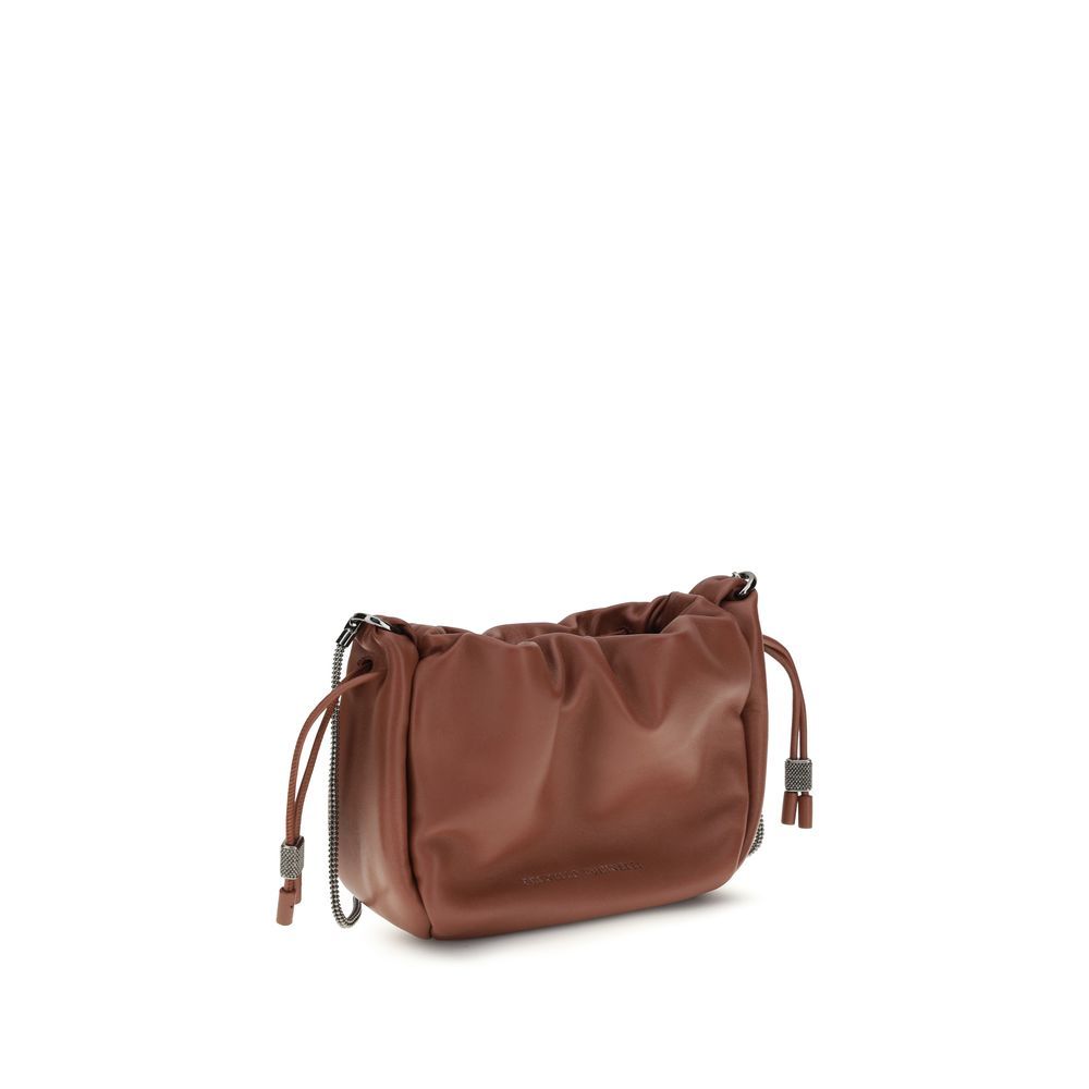 Calf Leather Bos Taurus Shoulder Women's Bag - Brunello Cucinelli - Modalova