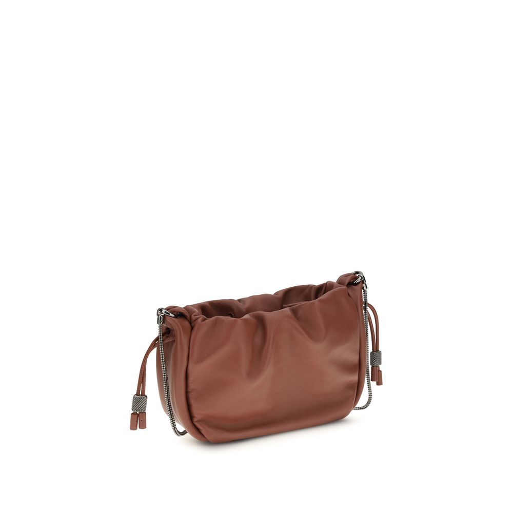 Calf Leather Bos Taurus Shoulder Women's Bag - Brunello Cucinelli - Modalova