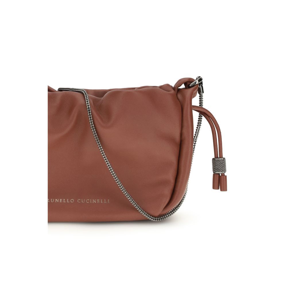 Calf Leather Bos Taurus Shoulder Women's Bag - Brunello Cucinelli - Modalova