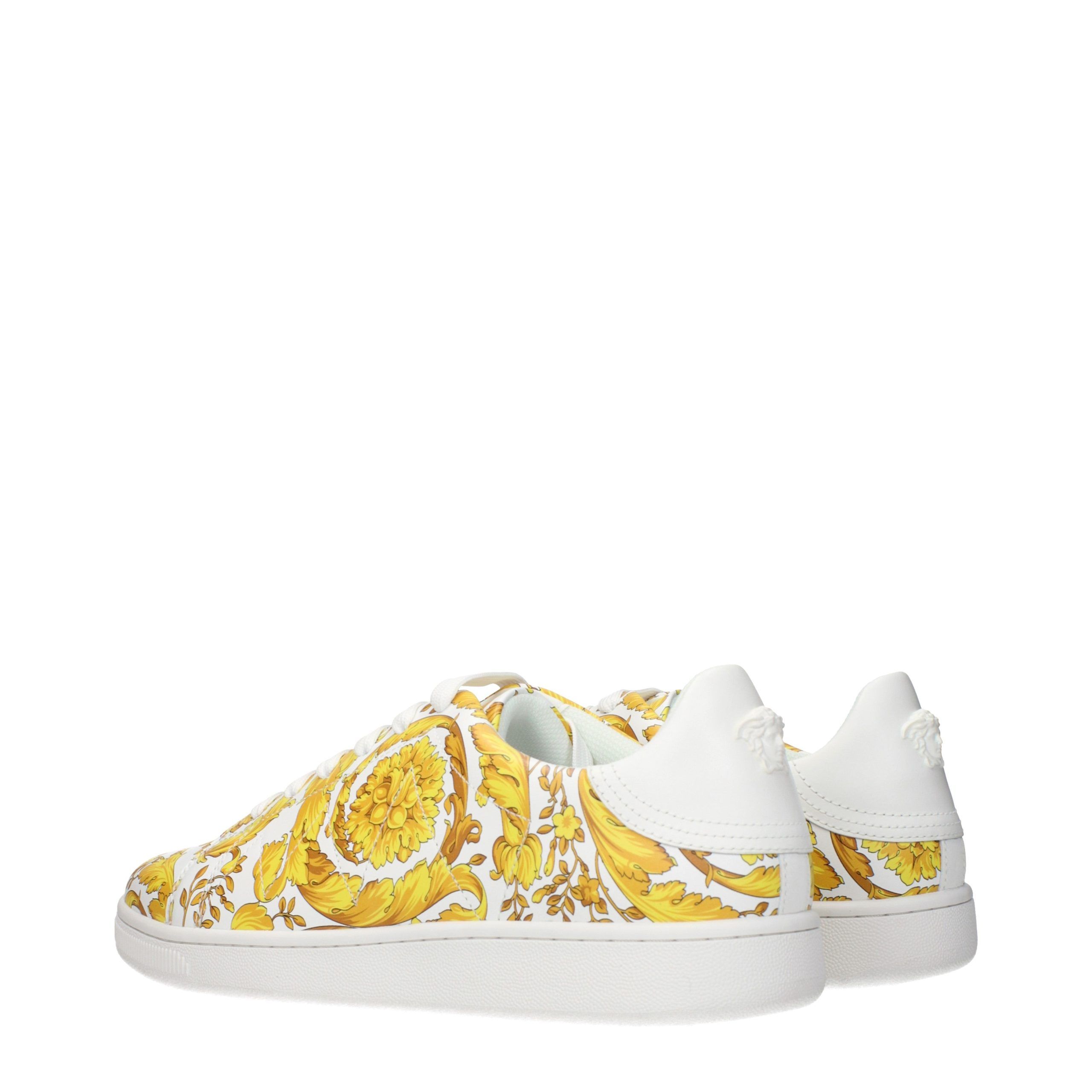 Leather Men's Sneakers - Versace - Modalova