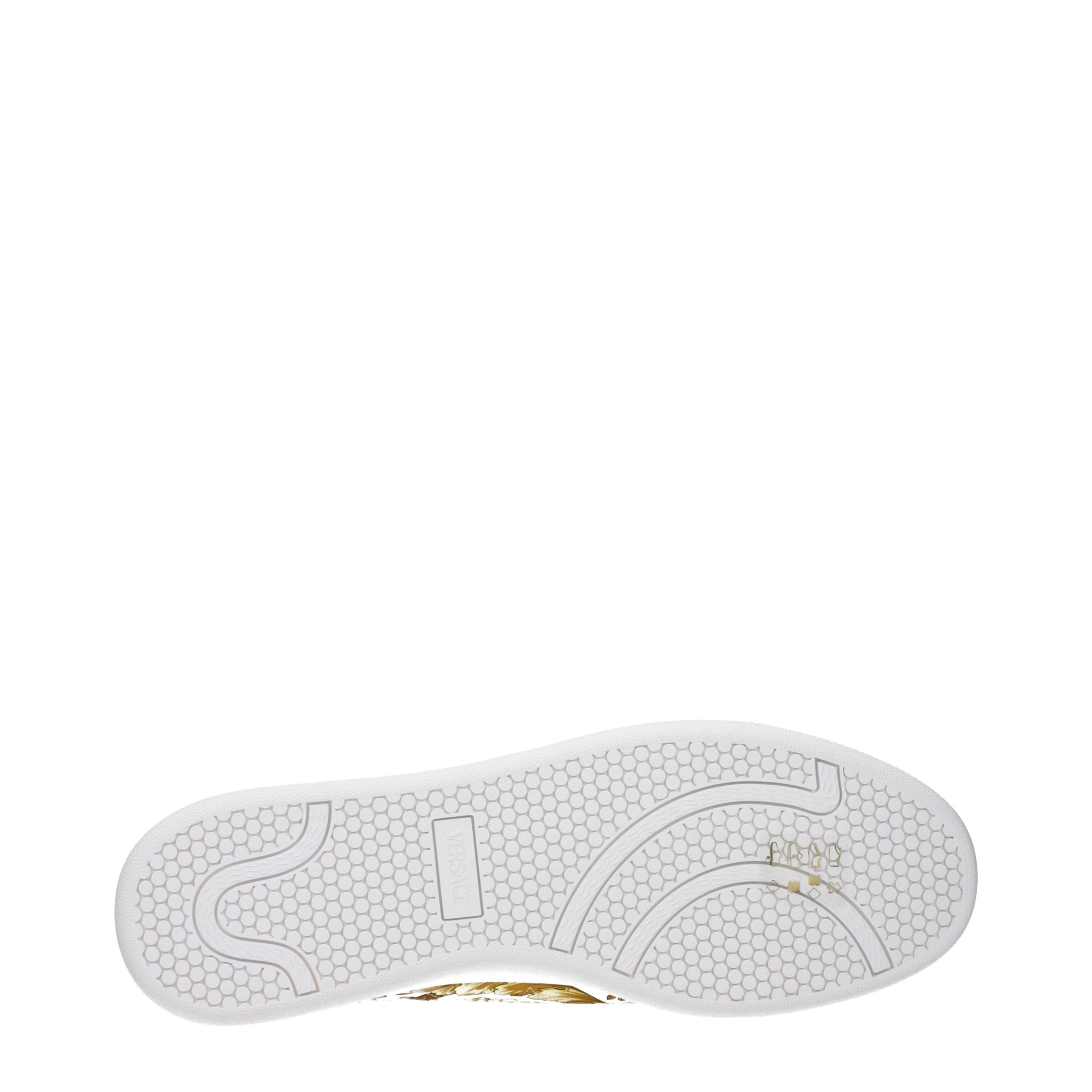 Leather Men's Sneakers - Versace - Modalova