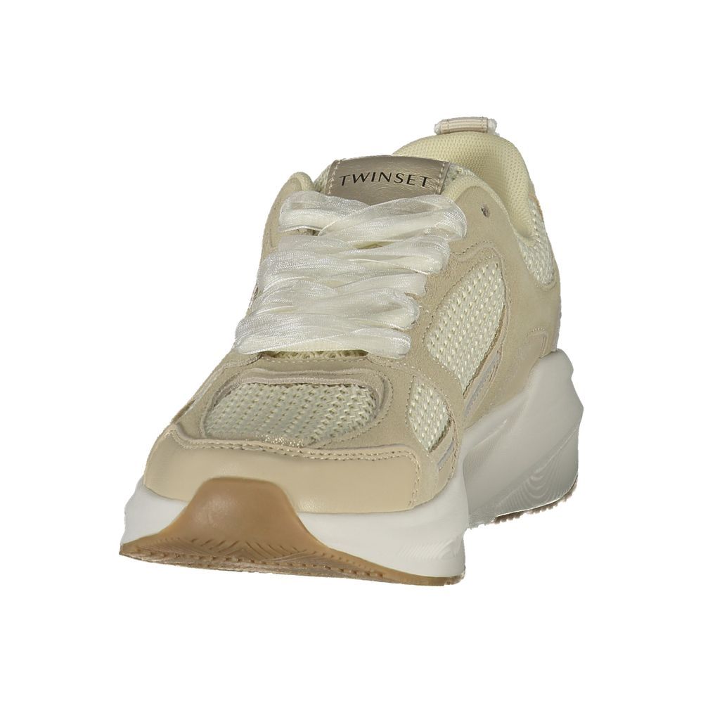 Twinset Beige Fabric Womens Sneaker - Twinset - Modalova