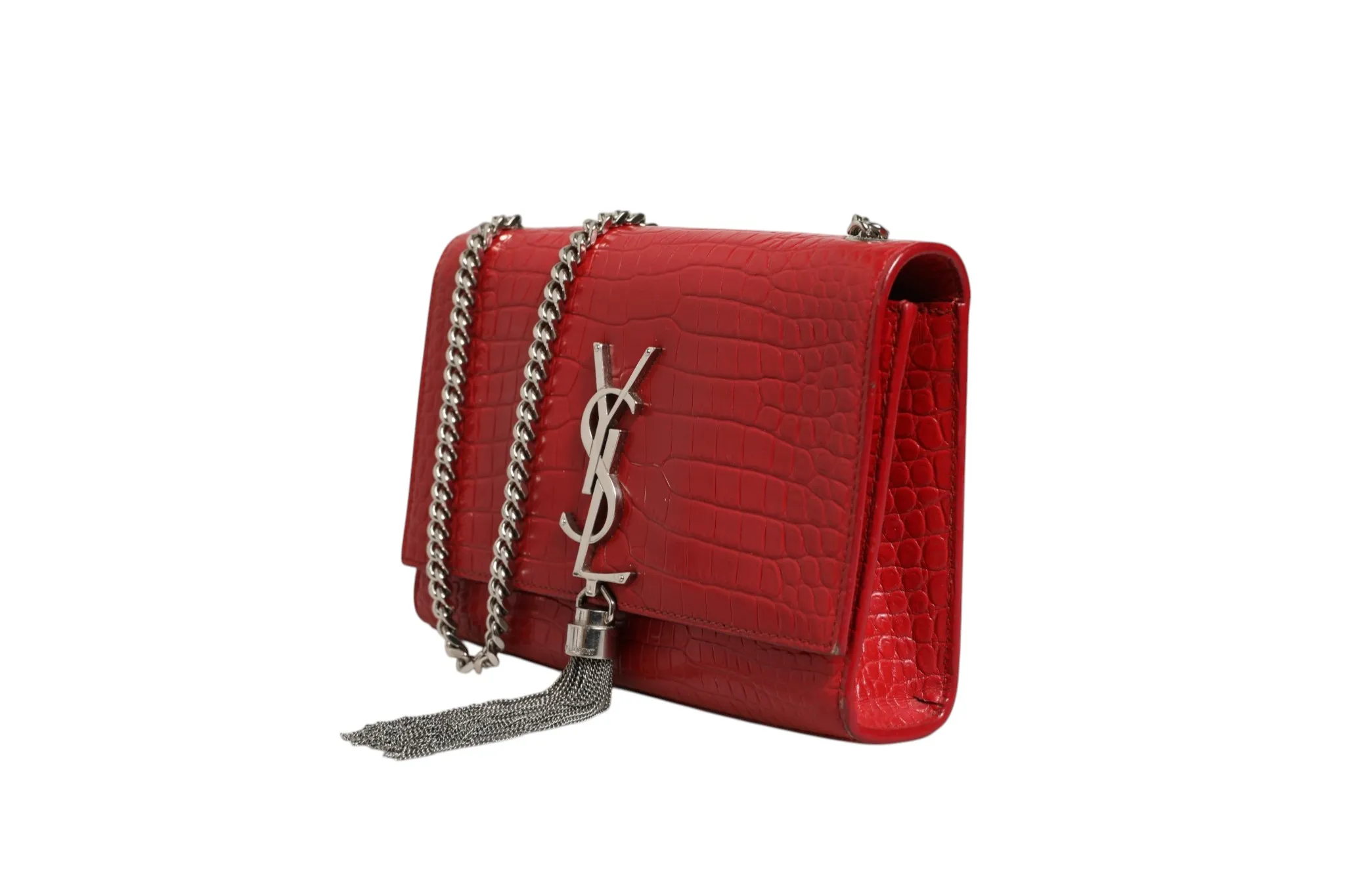 Kate Tassel Chain Bag in Crocodile Embossed Women's Leather (Pre-Owned) - Saint Laurent - Modalova