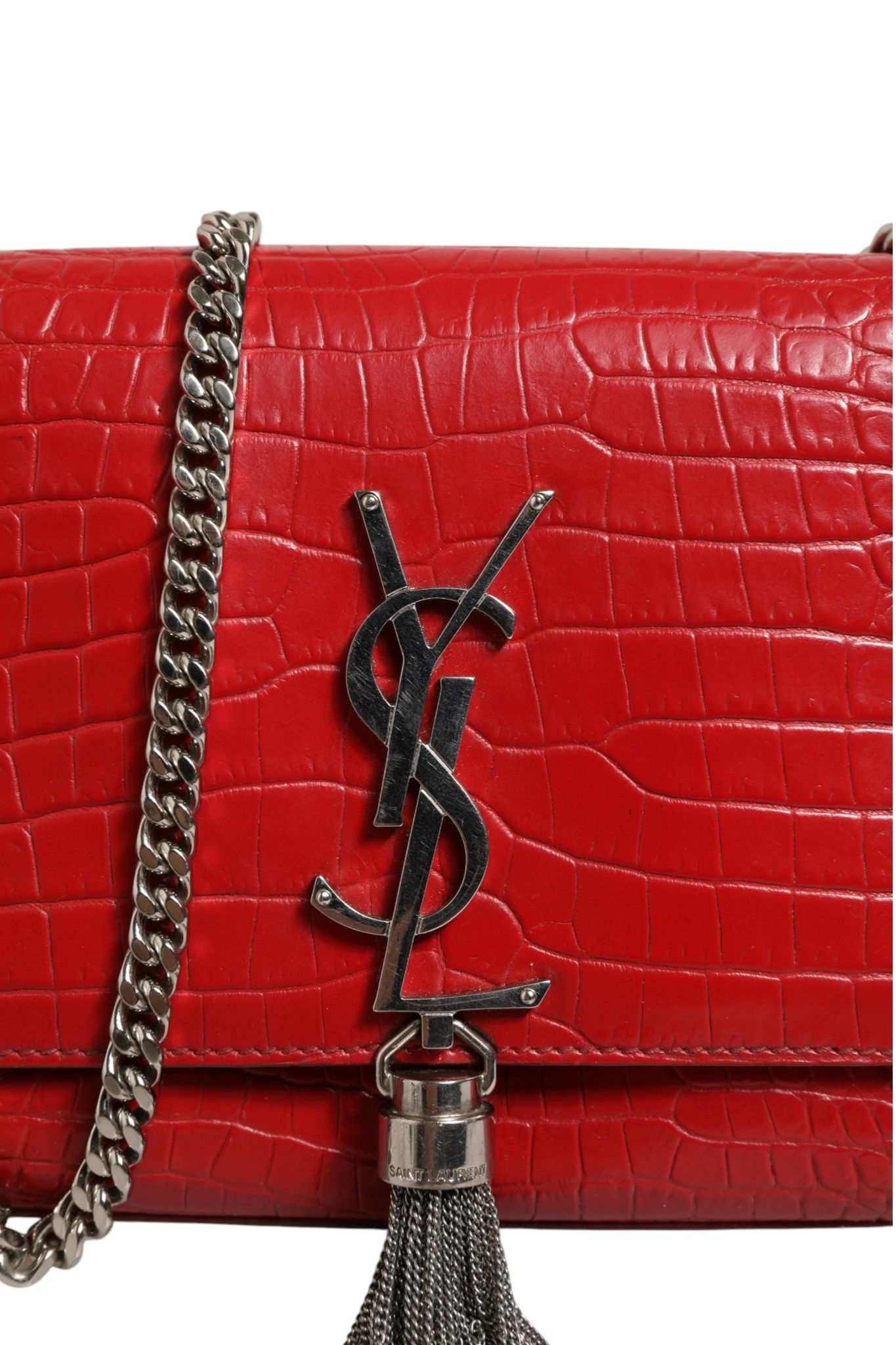 Kate Tassel Chain Bag in Crocodile Embossed Women's Leather (Pre-Owned) - Saint Laurent - Modalova