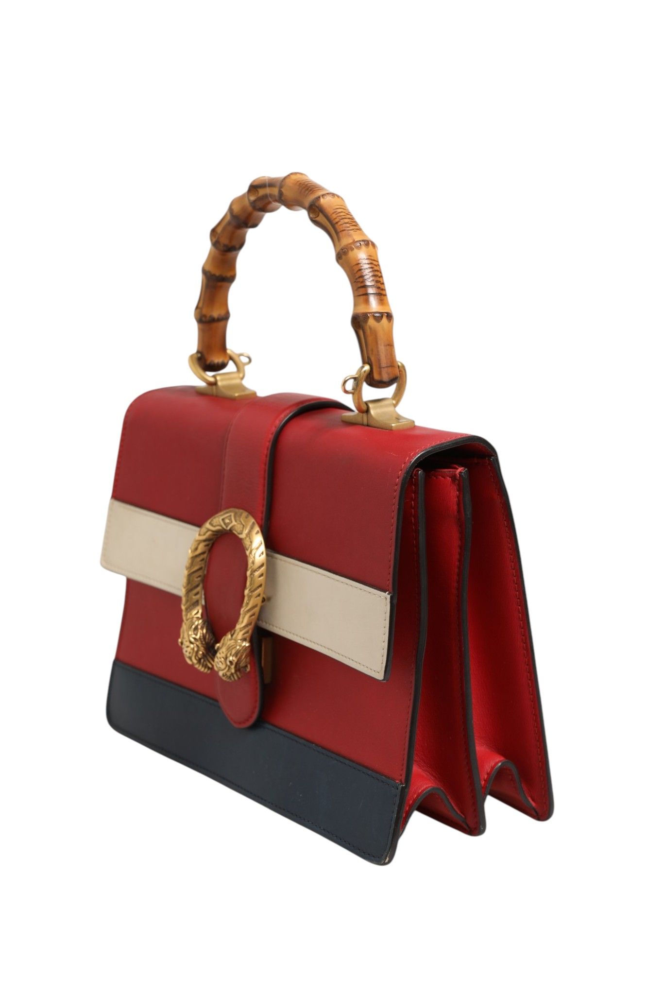 Dionysus Bamboo Medium Top Handle Bag White Blue Women's (Pre-Owned) - Gucci - Modalova