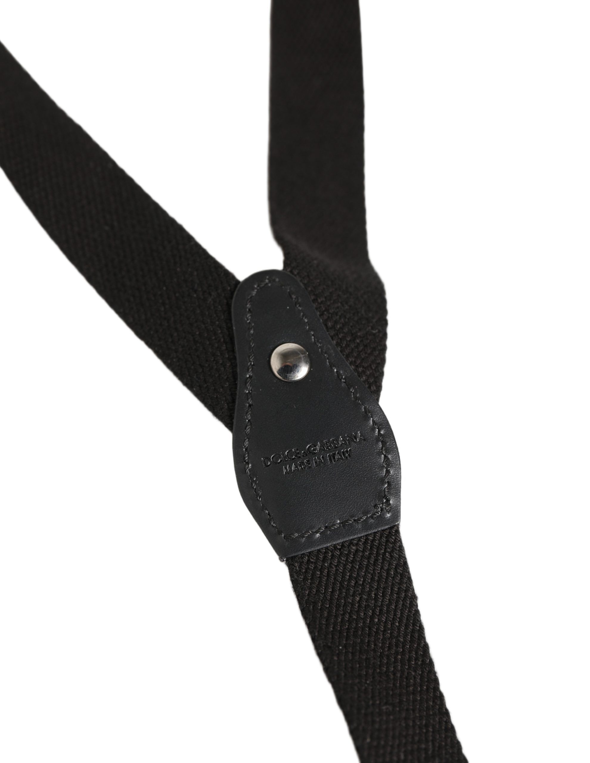 Cotton Leather Elastic Y-back Metal Clips Men's Suspender - Dolce & Gabbana - Modalova