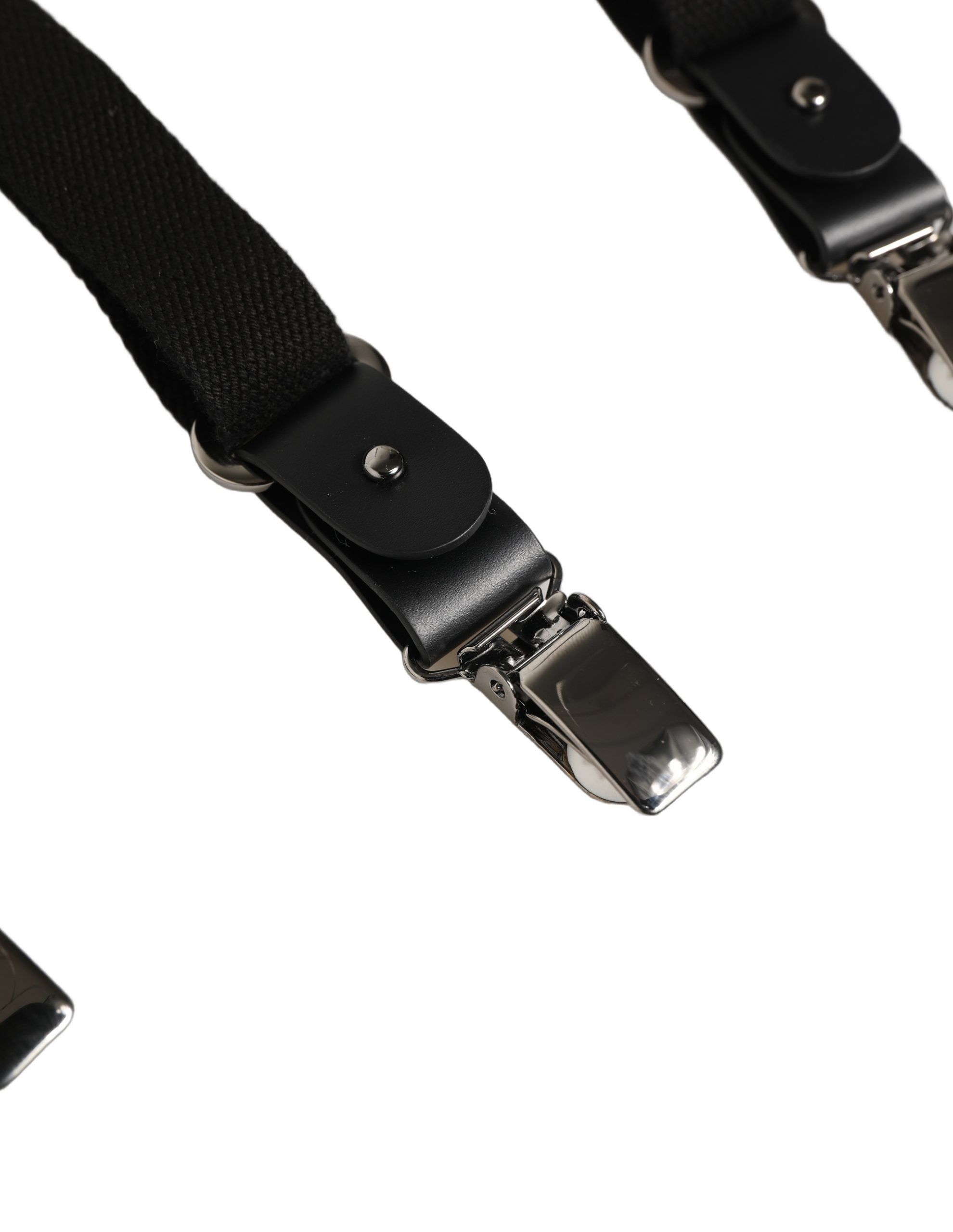 Cotton Leather Elastic Y-back Metal Clips Men's Suspender - Dolce & Gabbana - Modalova