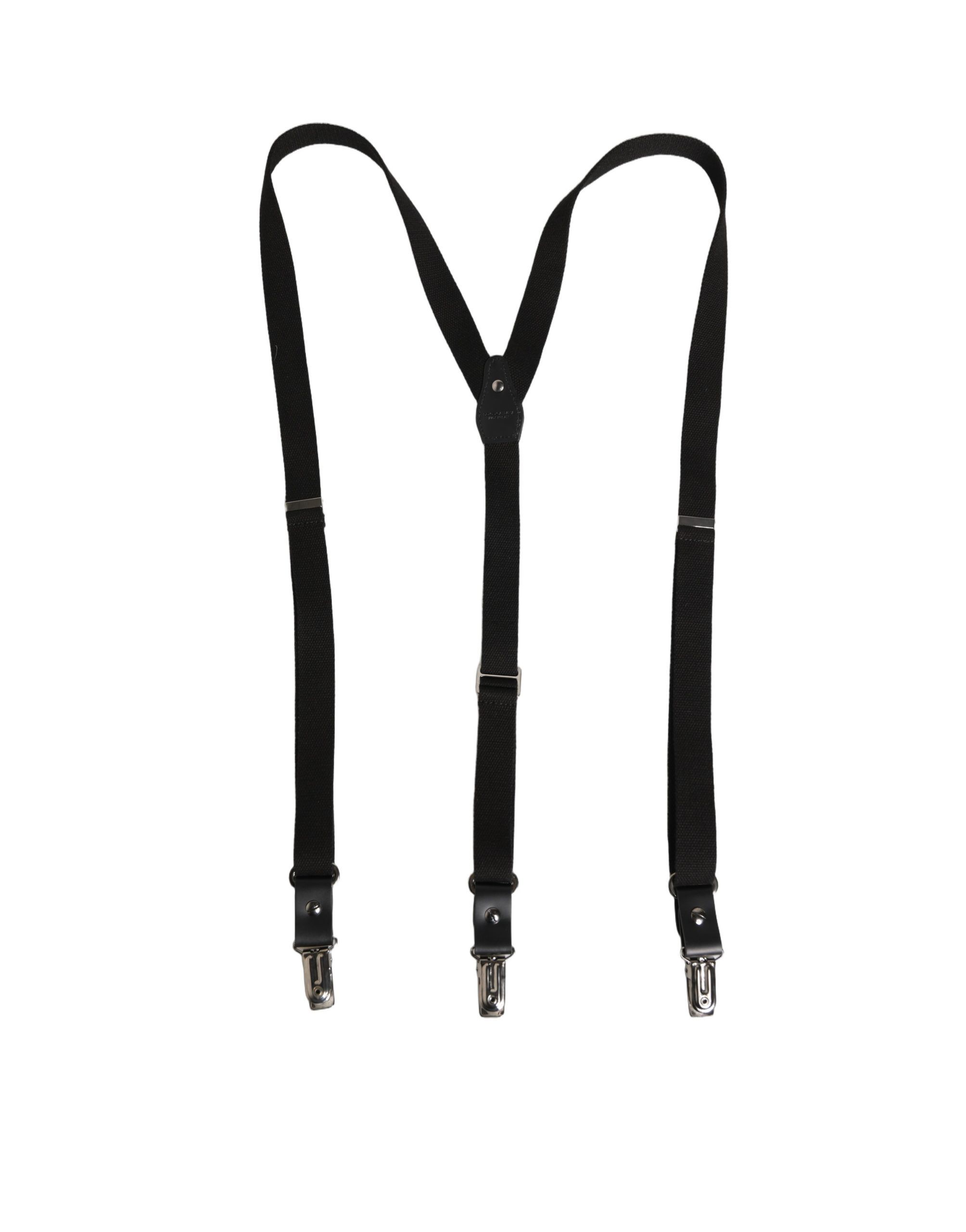 Cotton Leather Elastic Y-back Metal Clips Men's Suspender - Dolce & Gabbana - Modalova