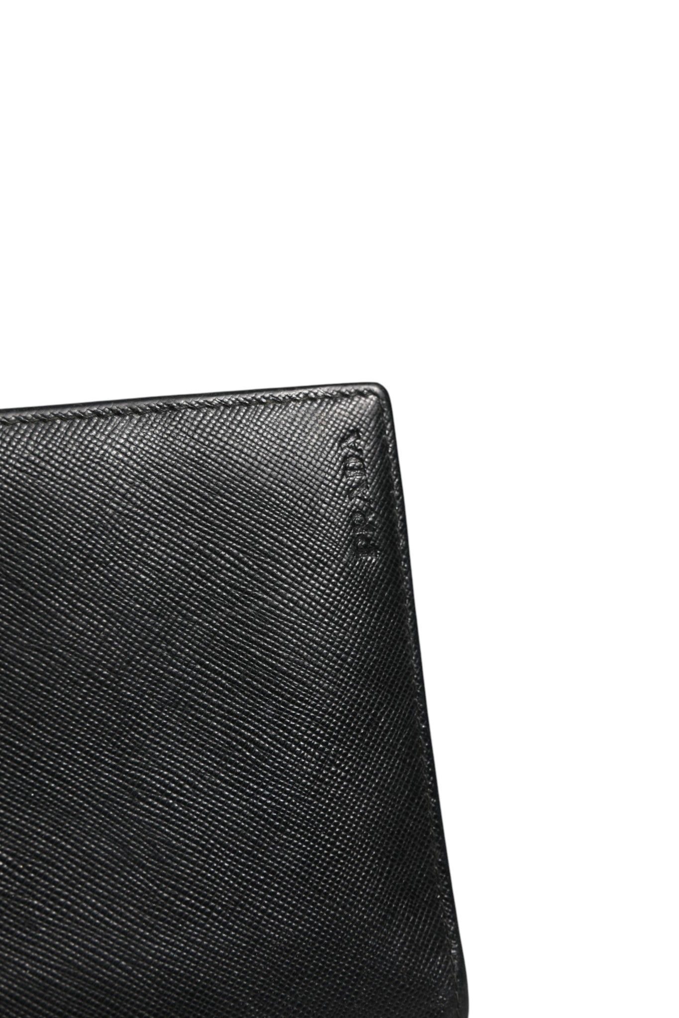 Saffiano Leather Slim Card Holder Men's Wallet (Pre-Owned) - Prada - Modalova