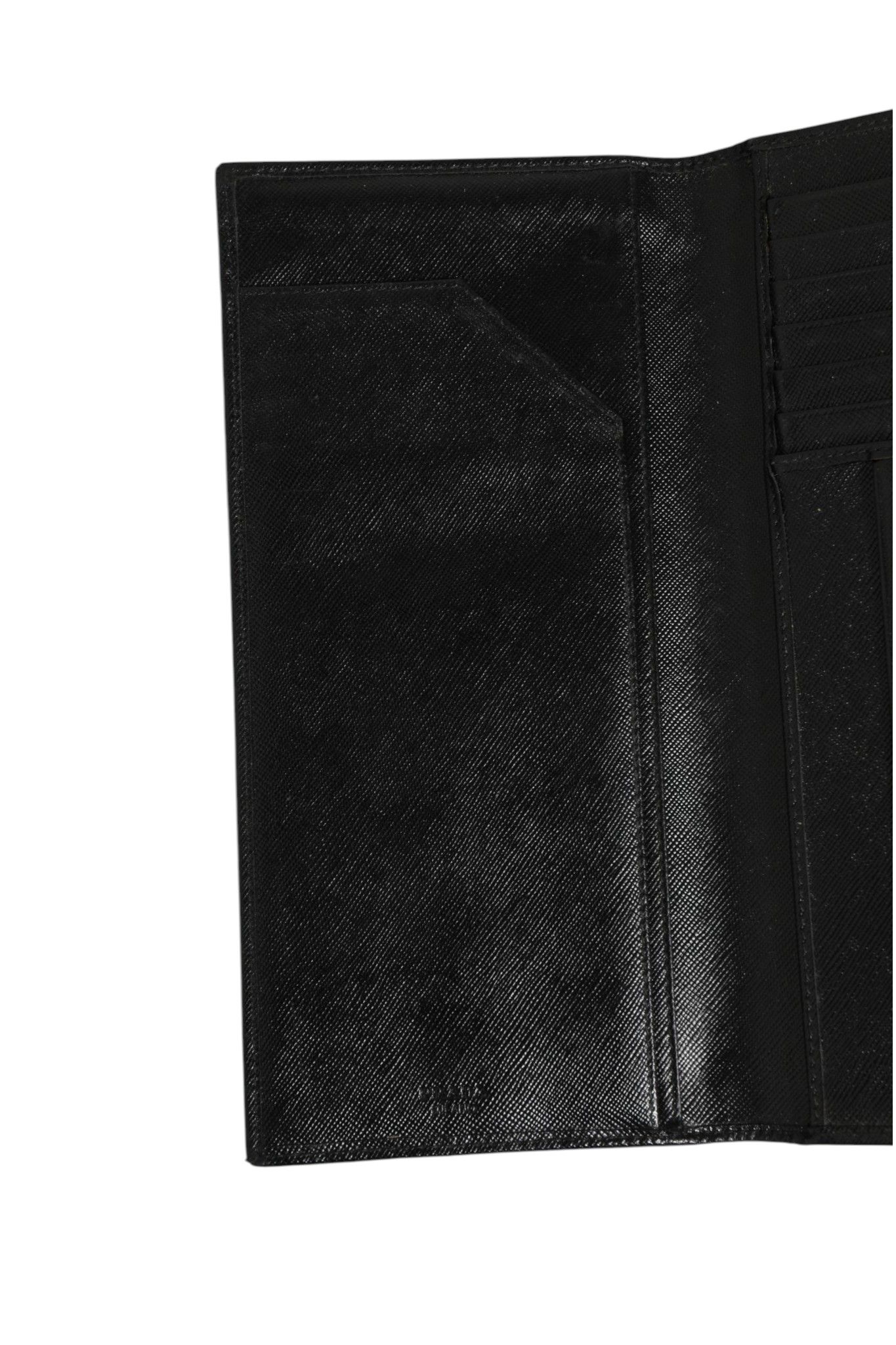 Saffiano Leather Slim Card Holder Men's Wallet (Pre-Owned) - Prada - Modalova