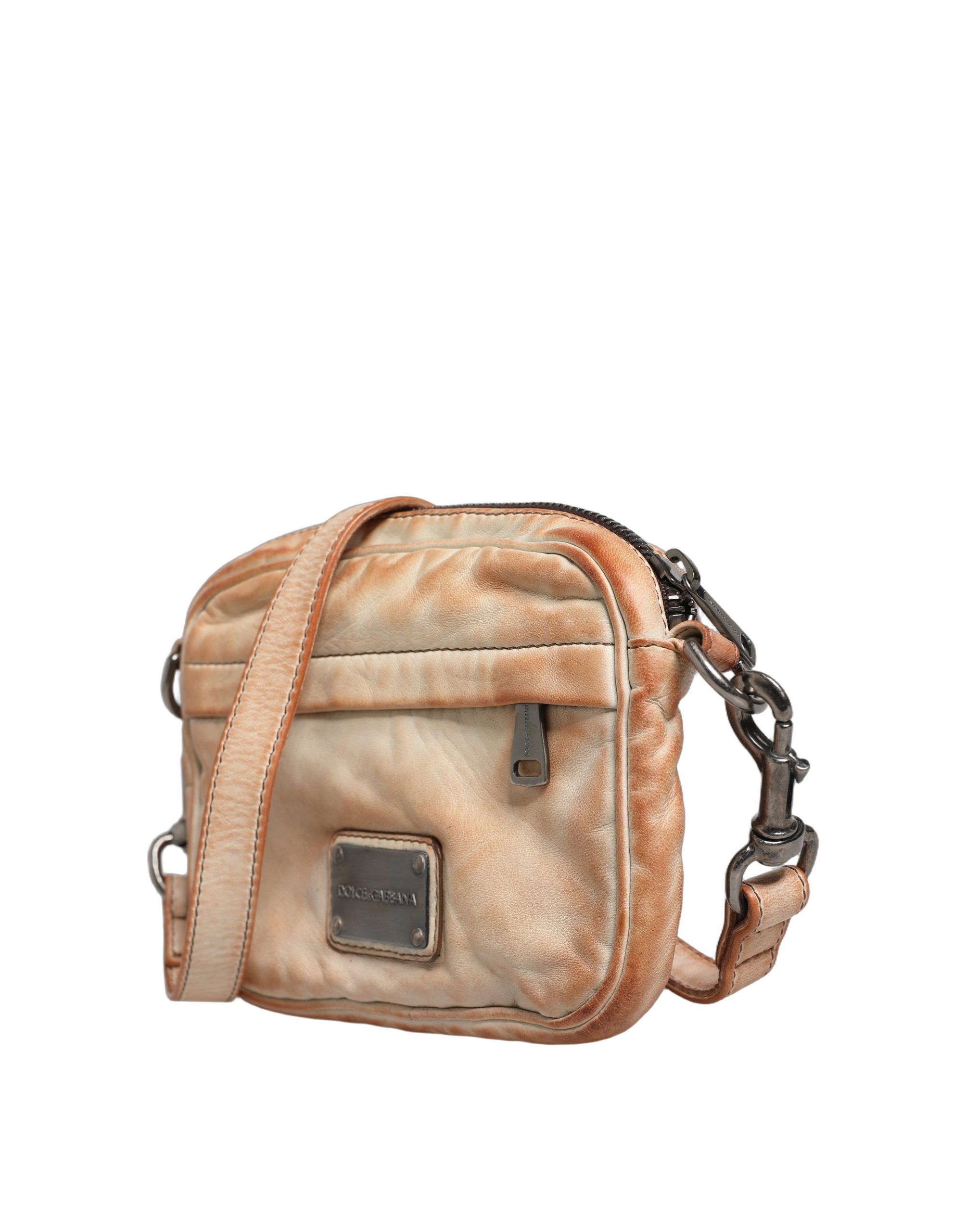 Vintage Leather Logo Plaque Shoulder Borse Men Men's Bag - Dolce & Gabbana - Modalova