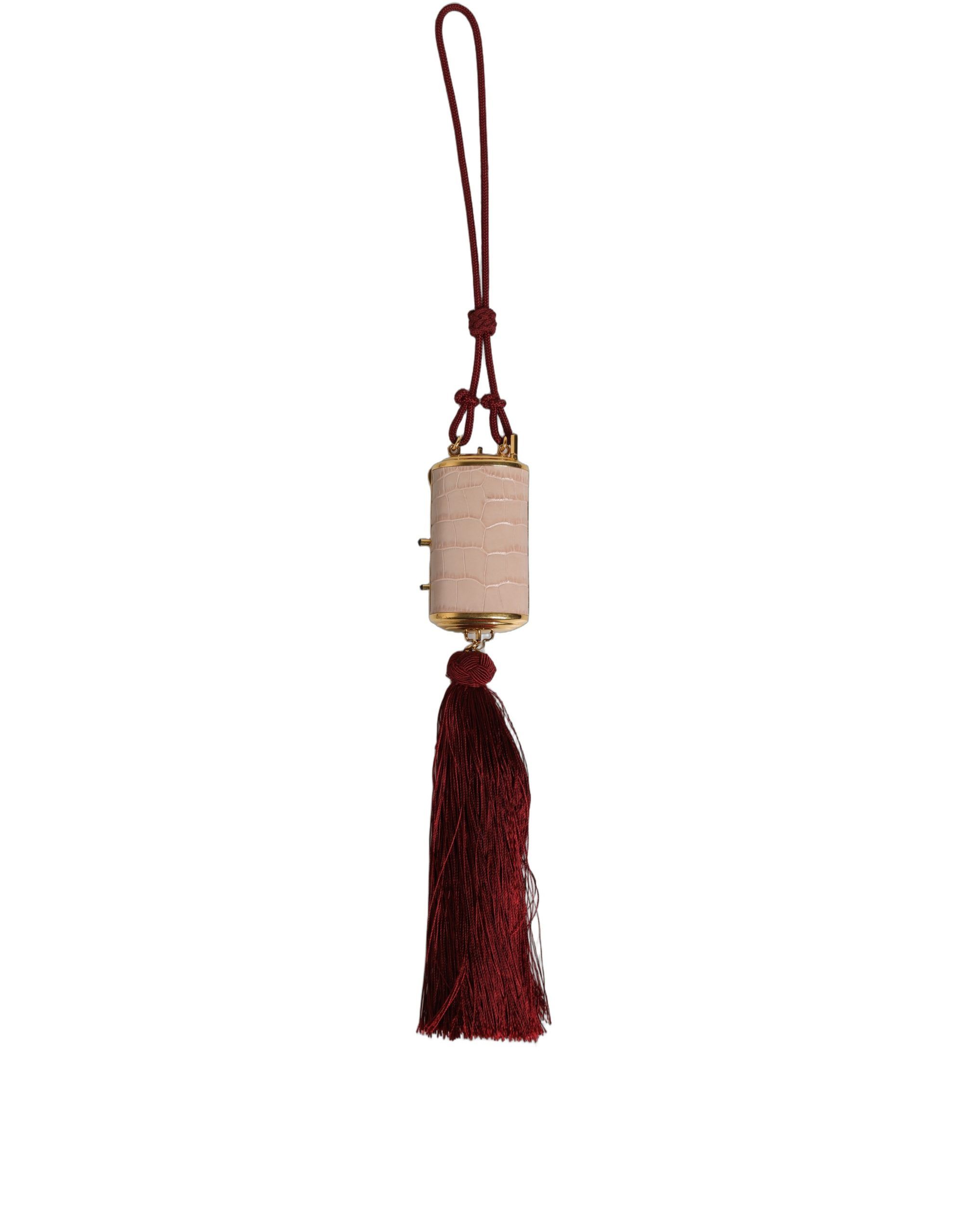 Exotic Leather Mini Mirror Tassel Makeup Women's Bag - Dolce & Gabbana - Modalova