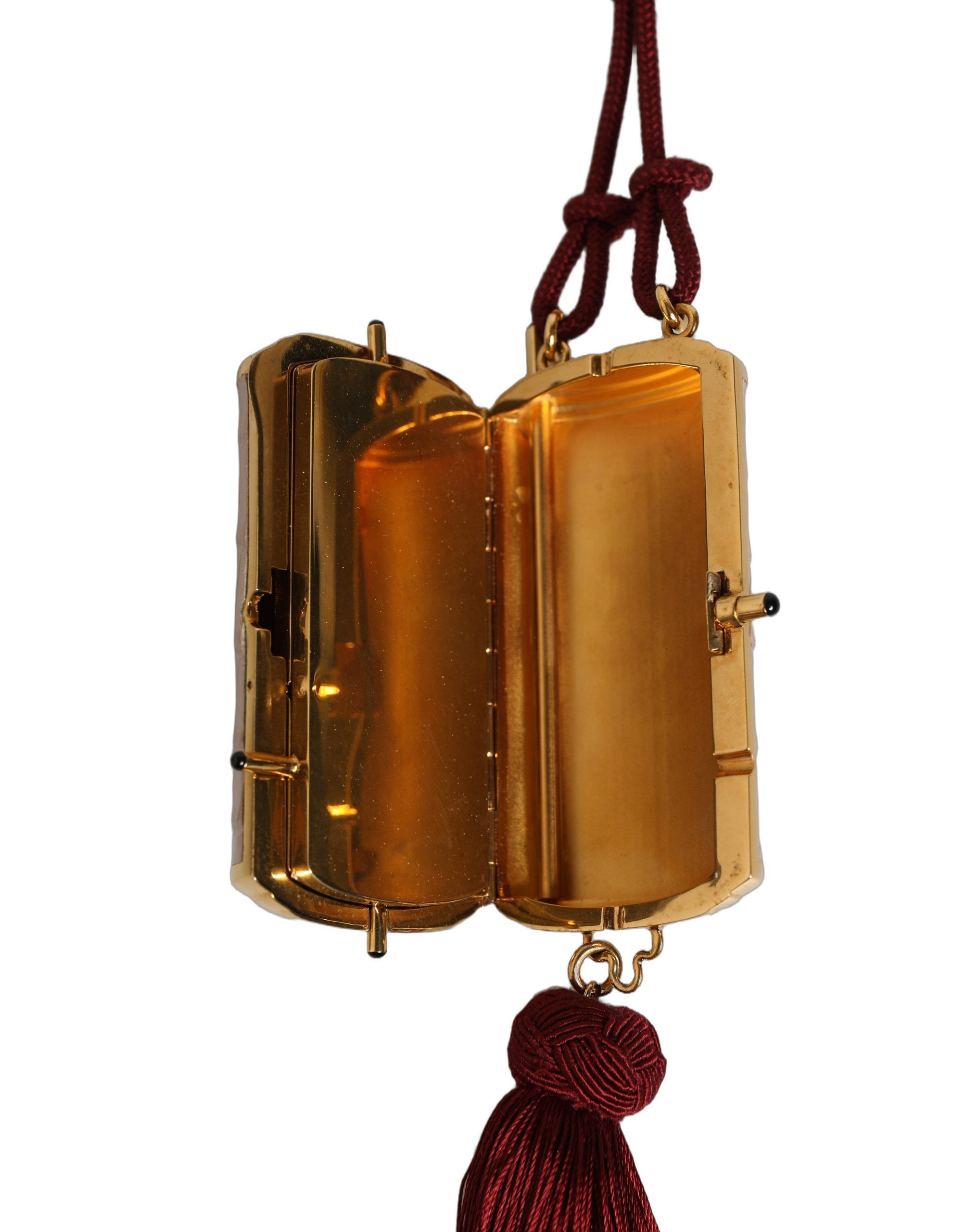 Exotic Leather Mini Mirror Tassel Makeup Women's Bag - Dolce & Gabbana - Modalova