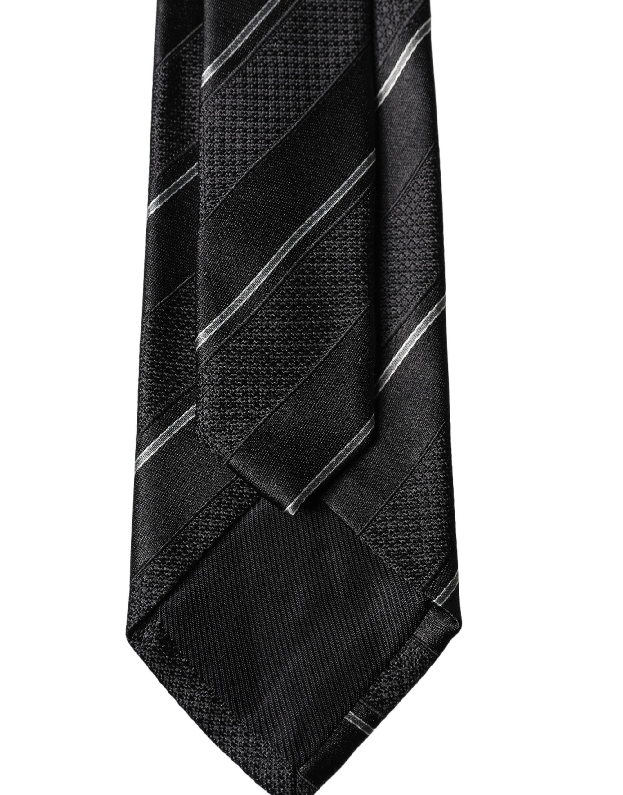 White Stripes 100% Silk Adjustable Men NeckMen's Men's Tie - Dolce & Gabbana - Modalova