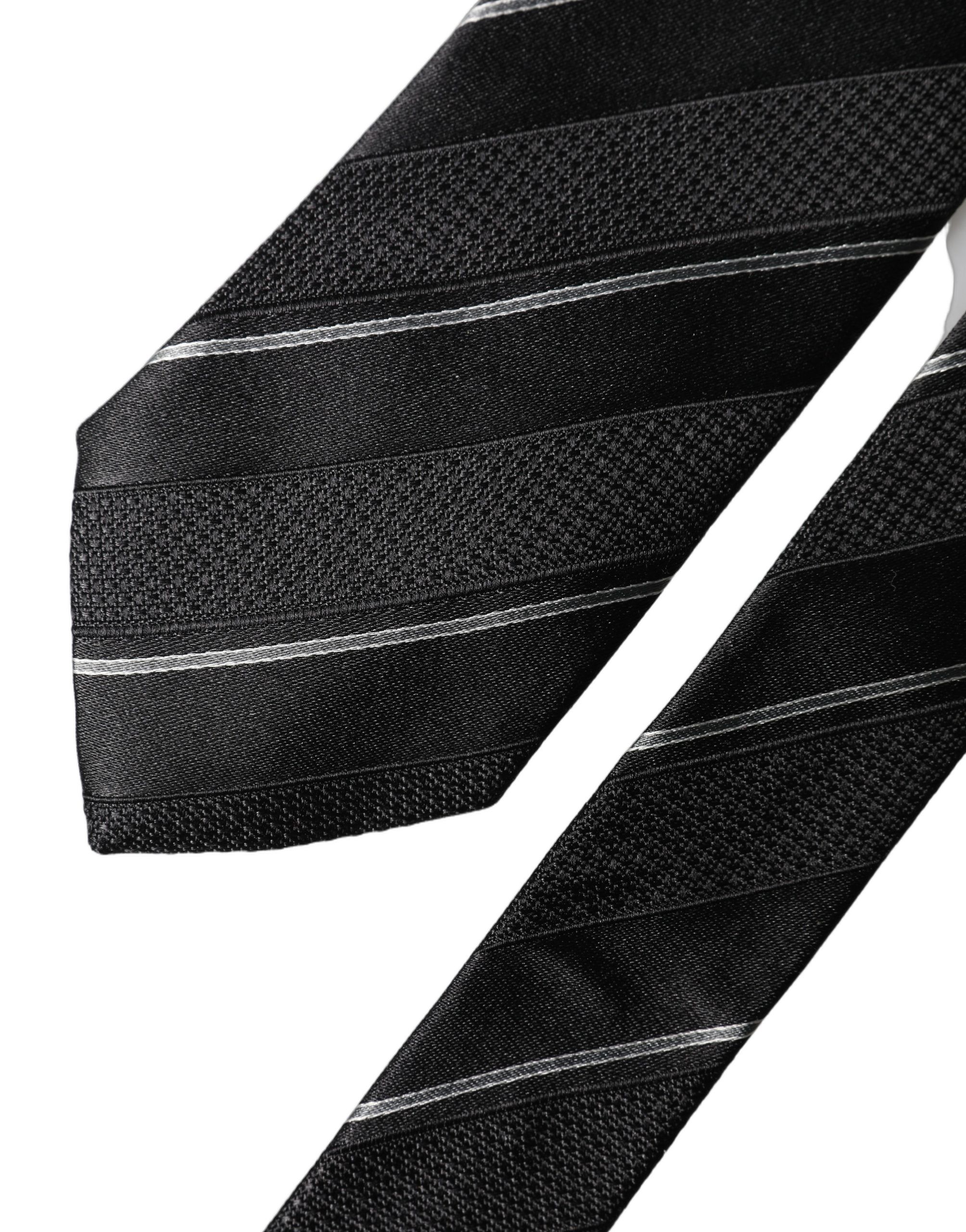 White Stripes 100% Silk Adjustable Men NeckMen's Men's Tie - Dolce & Gabbana - Modalova