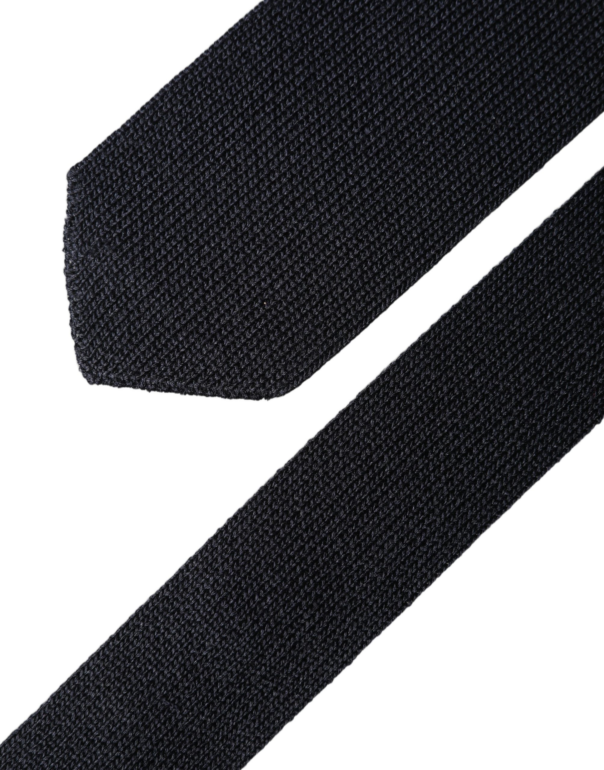 Dark Solid 100% Silk Adjustable Men NeckMen's Men's Tie - Dolce & Gabbana - Modalova