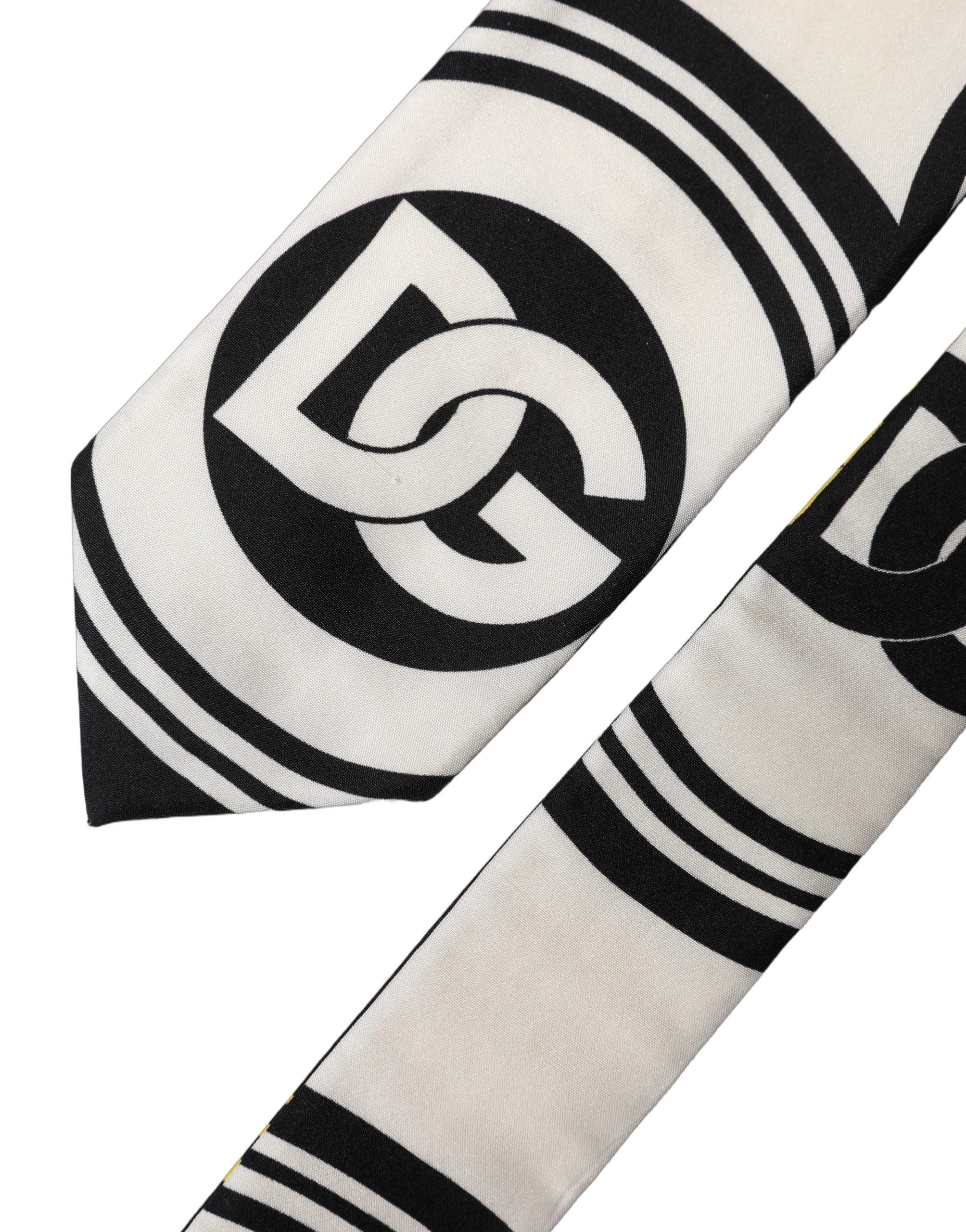 Monogram Print Silk Adjustable Men NeckMen's Men's Tie - Dolce & Gabbana - Modalova
