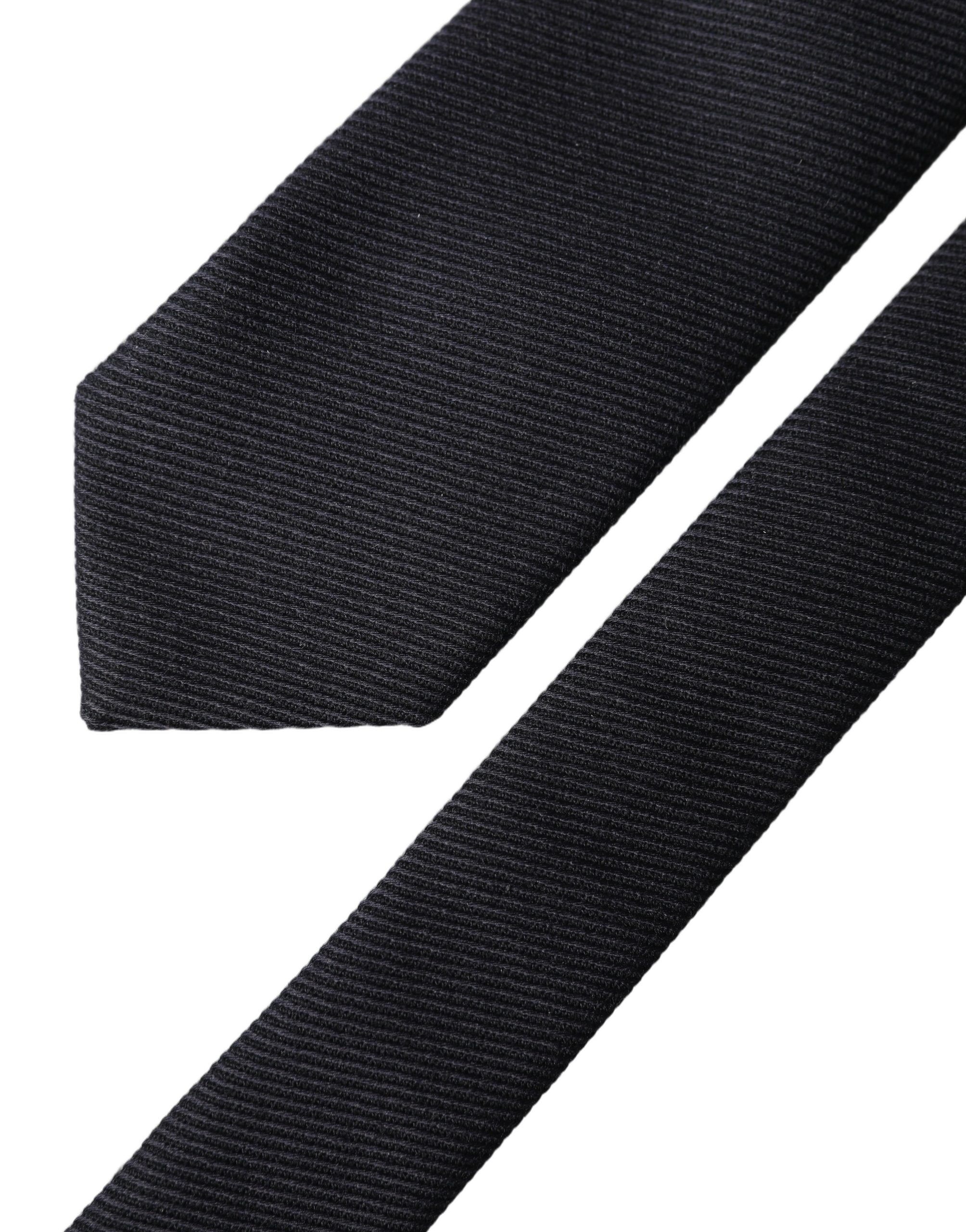 Dark Blue Solid 100% Silk Adjustable Men Men'sd NeckMen's Men's Tie - Dolce & Gabbana - Modalova