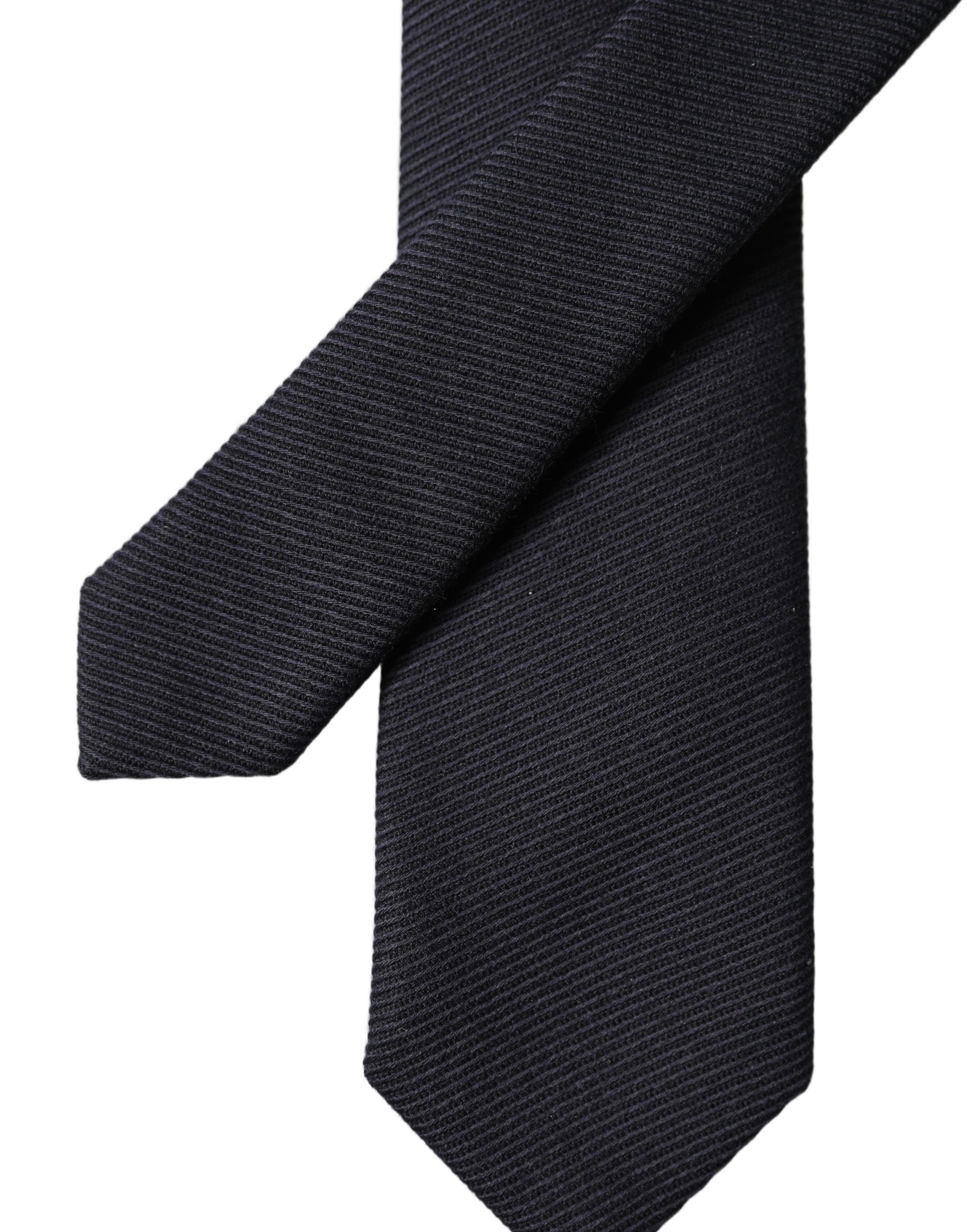 Dark Blue Solid 100% Silk Adjustable Men Men'sd NeckMen's Men's Tie - Dolce & Gabbana - Modalova