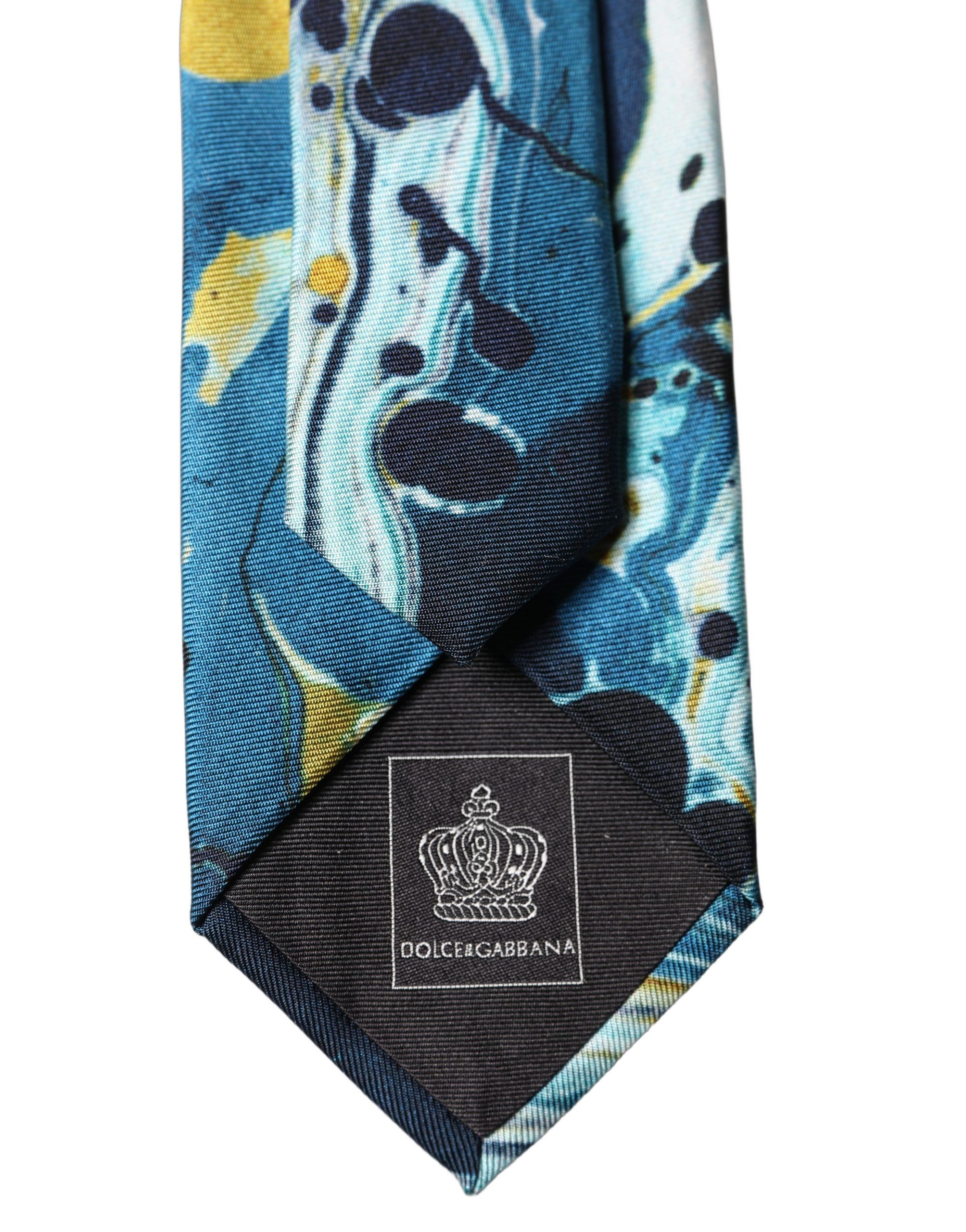 Abstract Silk Adjustable Men Men'sd NeckMen's Men's Tie - Dolce & Gabbana - Modalova