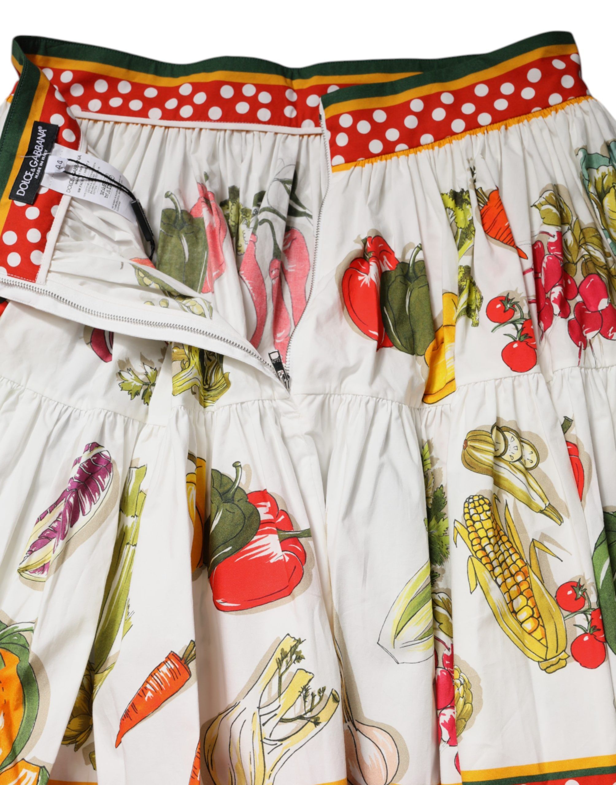 Vegetable Print Short Poplin Mini Women's Skirt - Dolce & Gabbana - Modalova