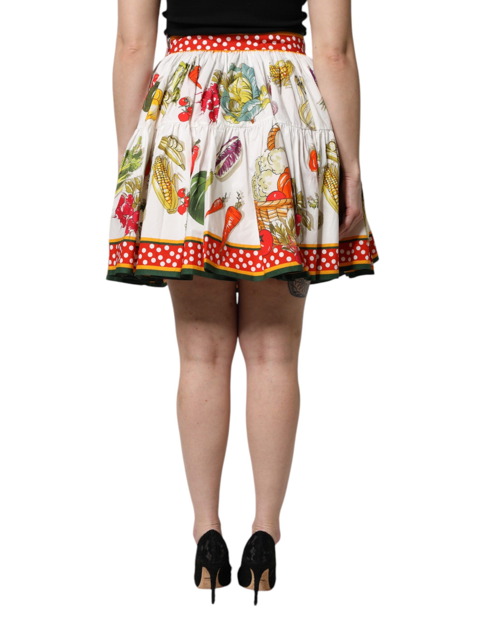 Vegetable Print Short Poplin Mini Women's Skirt - Dolce & Gabbana - Modalova