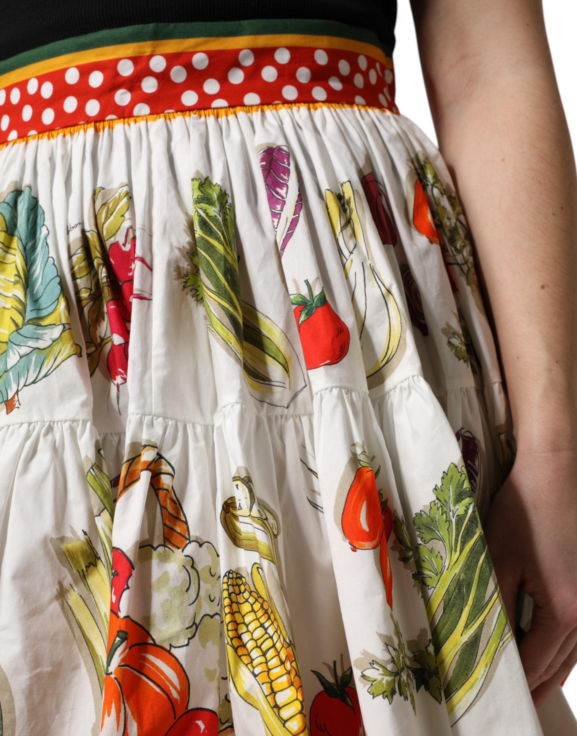 Vegetable Print Short Poplin Mini Women's Skirt - Dolce & Gabbana - Modalova