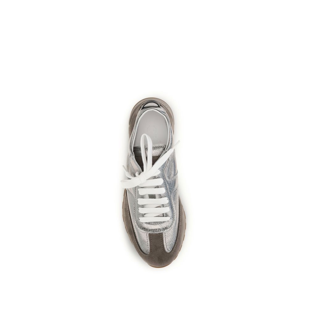 Calf Leather Bos Taurus Athletic Women's Sneakers - Brunello Cucinelli - Modalova