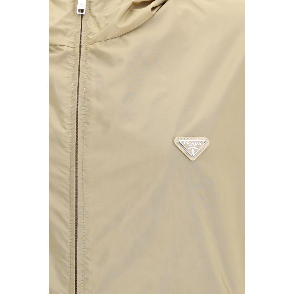 Recycled Polyamide Shell Men's Jacket - Prada - Modalova