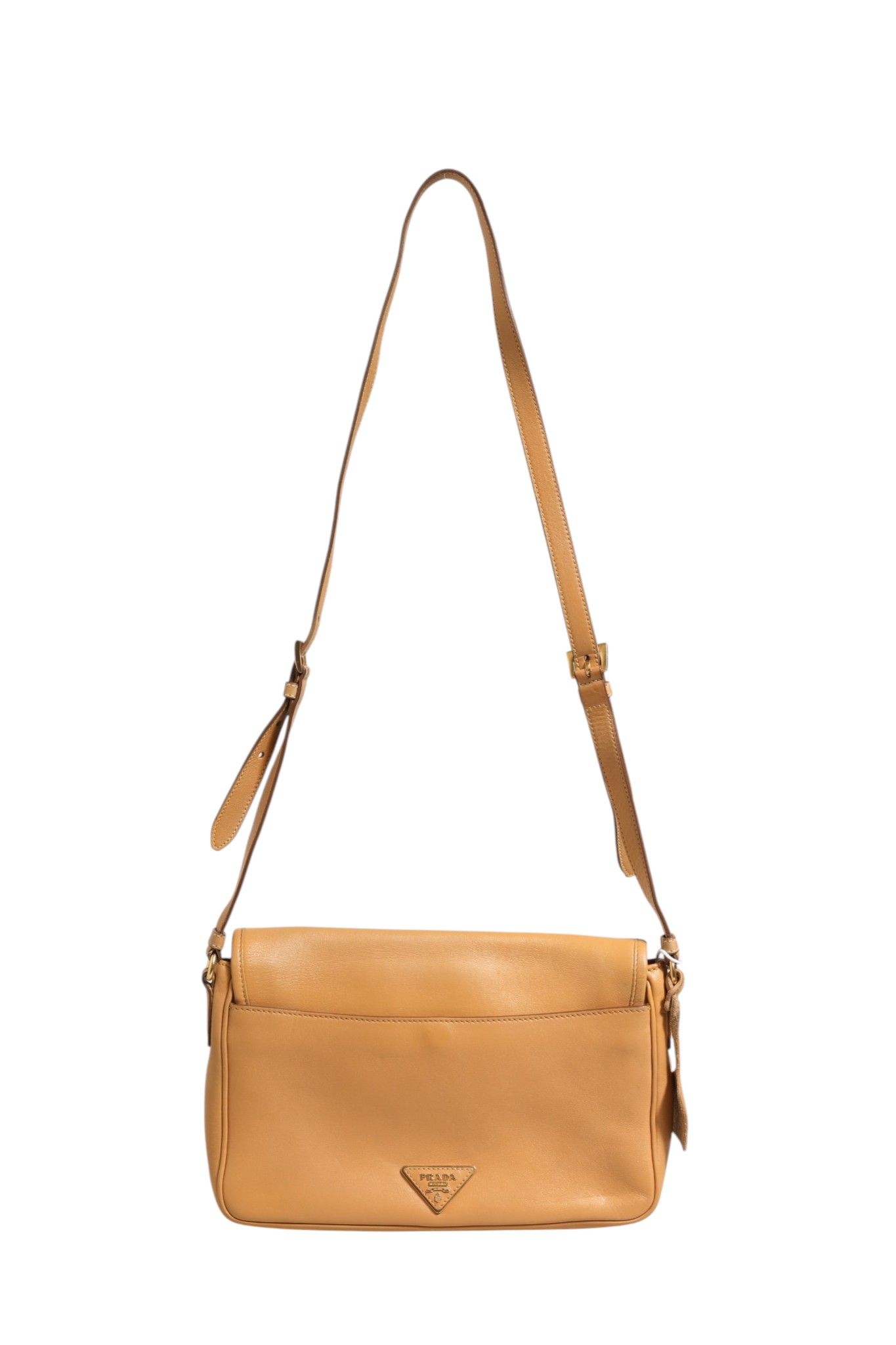 Sidonie Beige Pebble Leather shoulder Women's bag (Pre-Owned) - Prada - Modalova
