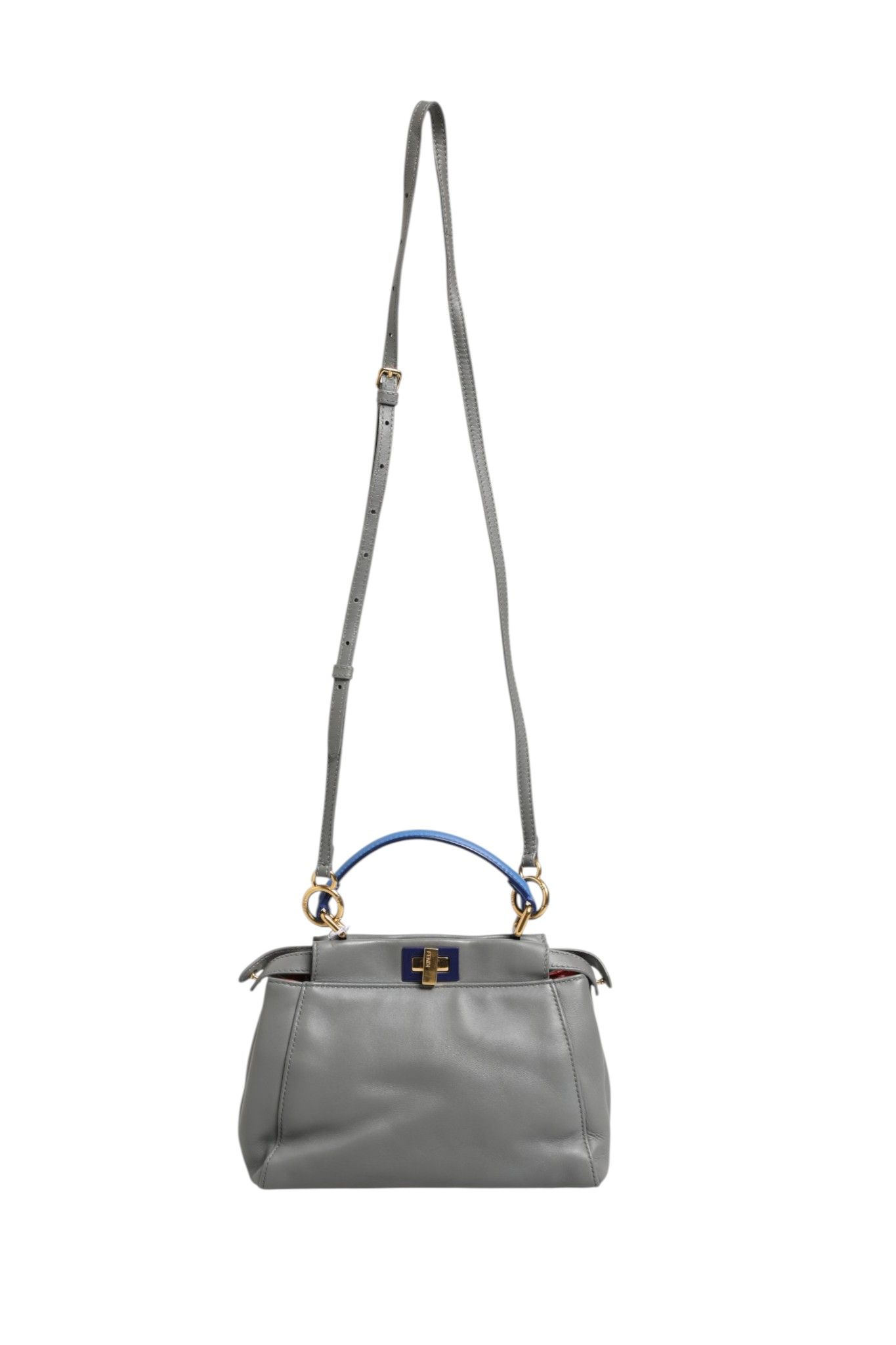 Mini Peekaboo Blue Women's Grey (Pre-Owned) - Fendi - Modalova