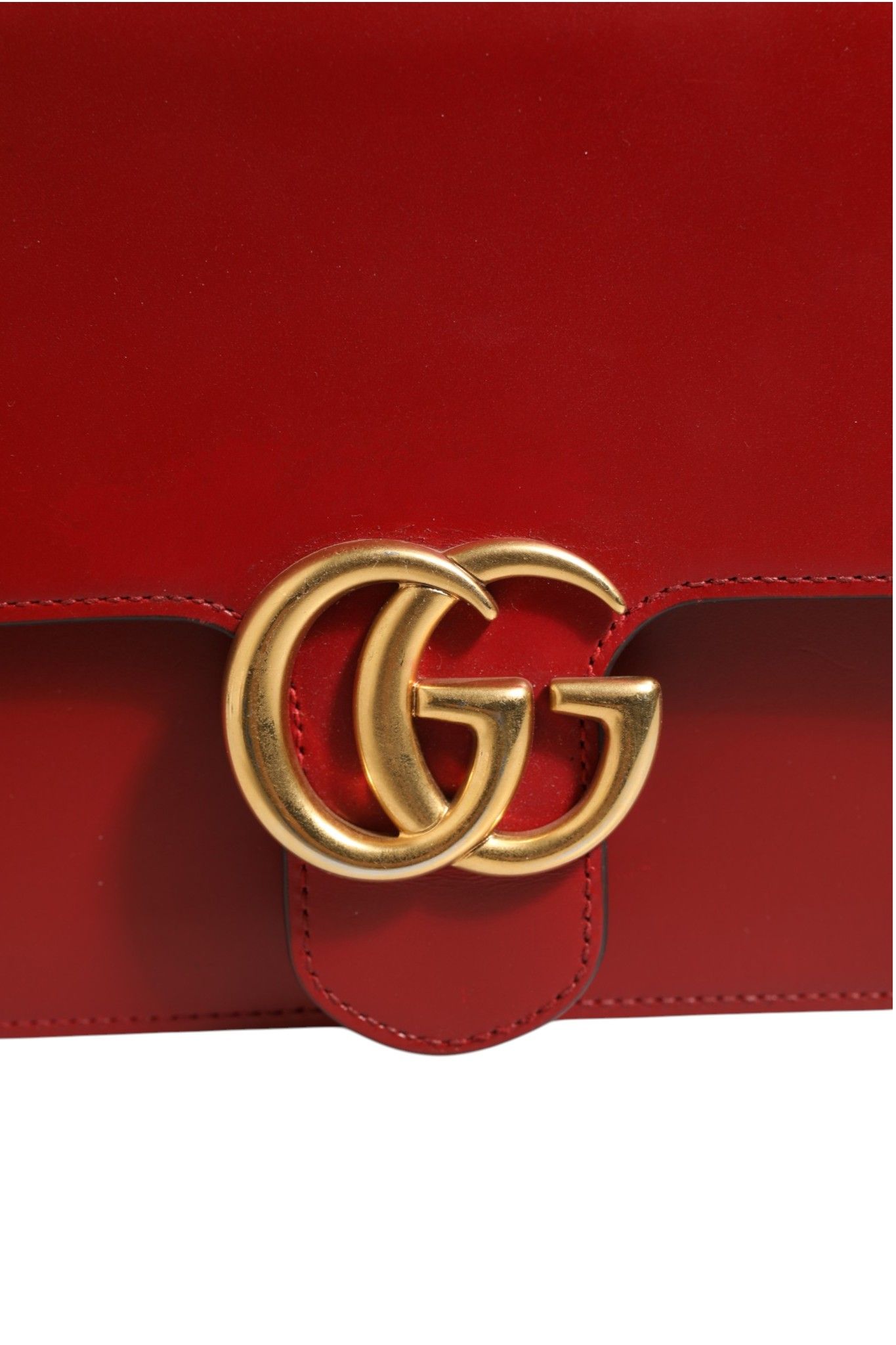 Marmont small shoulder bag in Rosso Ancora Women's leather (Pre-Owned) - Gucci - Modalova
