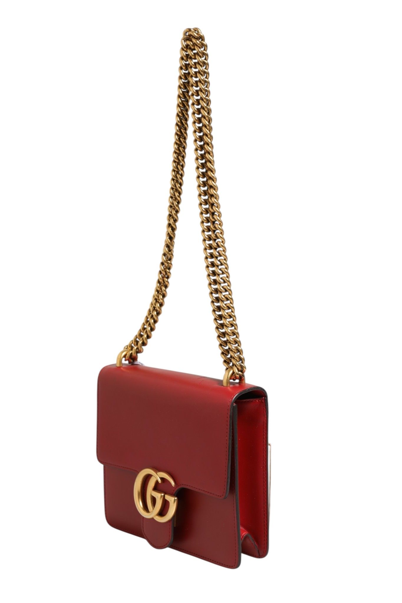 Marmont small shoulder bag in Rosso Ancora Women's leather (Pre-Owned) - Gucci - Modalova
