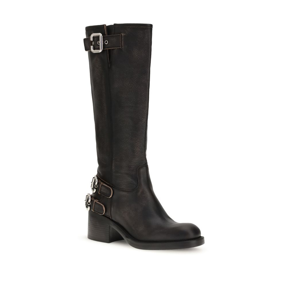 Calf Leather Bos Taurus Ankle Women's Boots - Chloé - Modalova
